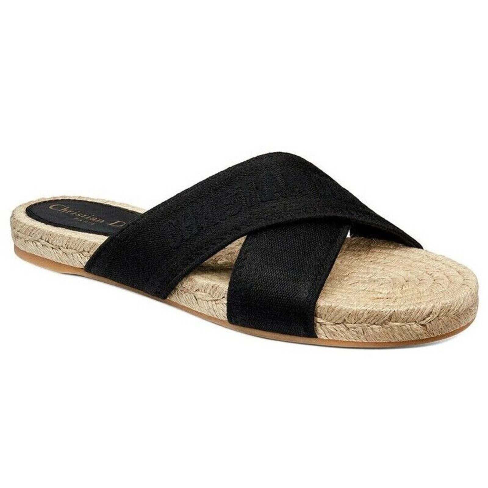 Dior Christian Dior Granville Dway Black Espadrille Size US 7.5 / IT 37.5 - 1 Thumbnail