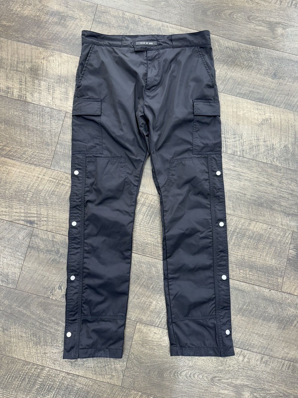Fear of God Sixth Collection Nylon Cargo Pants Black (M) | Grailed