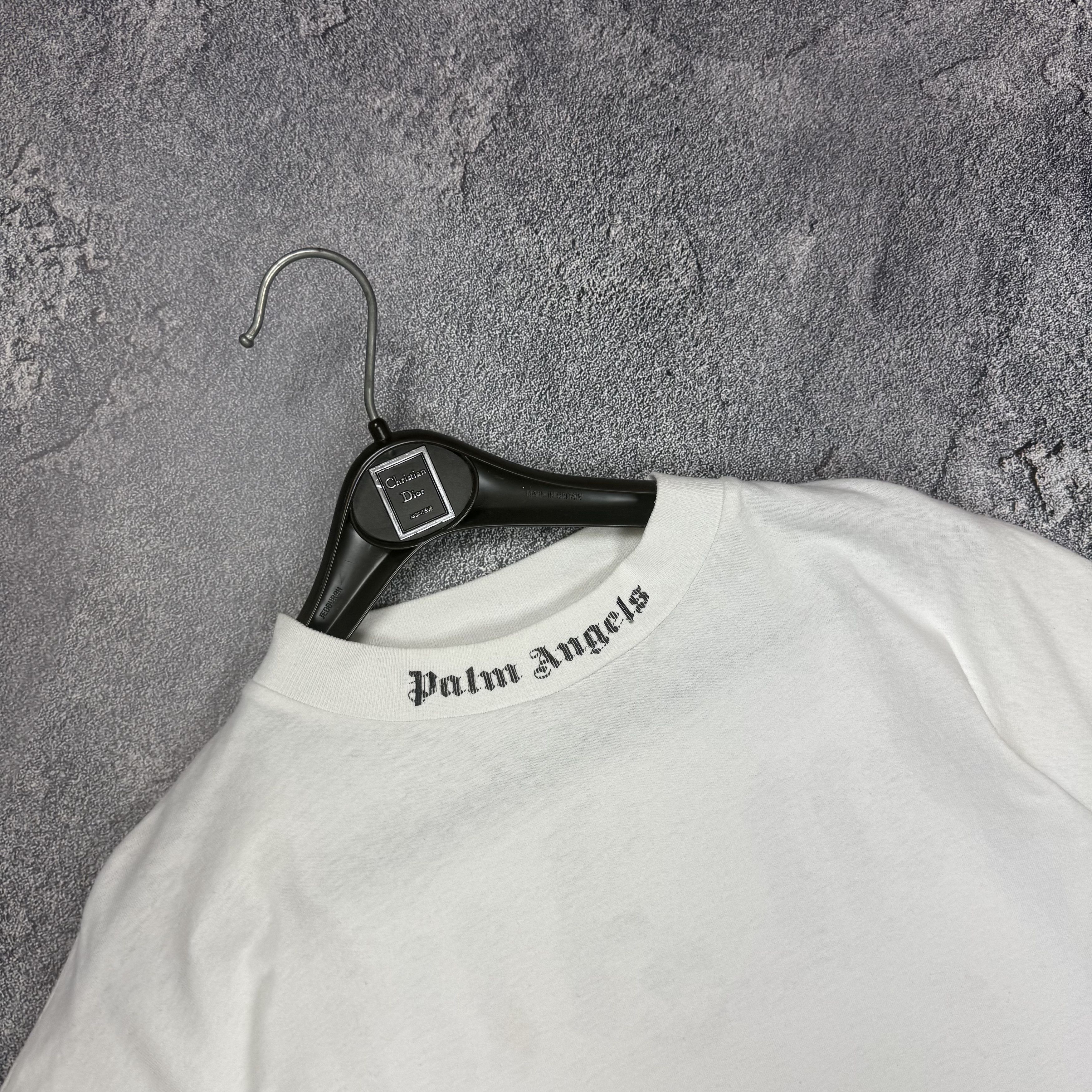 Palm Angels Palm Angels White Spellout T-Shirt Size US S / EU 44-46 / 1 - 6 Thumbnail