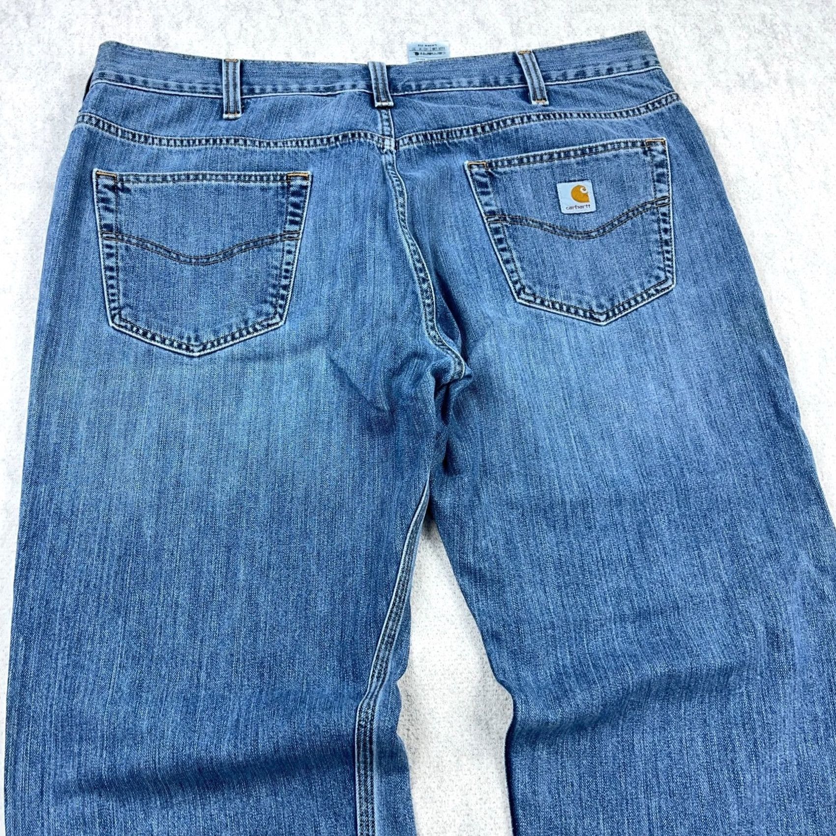 Carhartt VINTAGE Carhartt Jeans Men 40x30 Loose Fit Straight Leg Dungaree Fit Baggy VTG Y2K Blue Denim 5-Pocket Mens Jeans Size US 40 / EU 56 - 3 Thumbnail