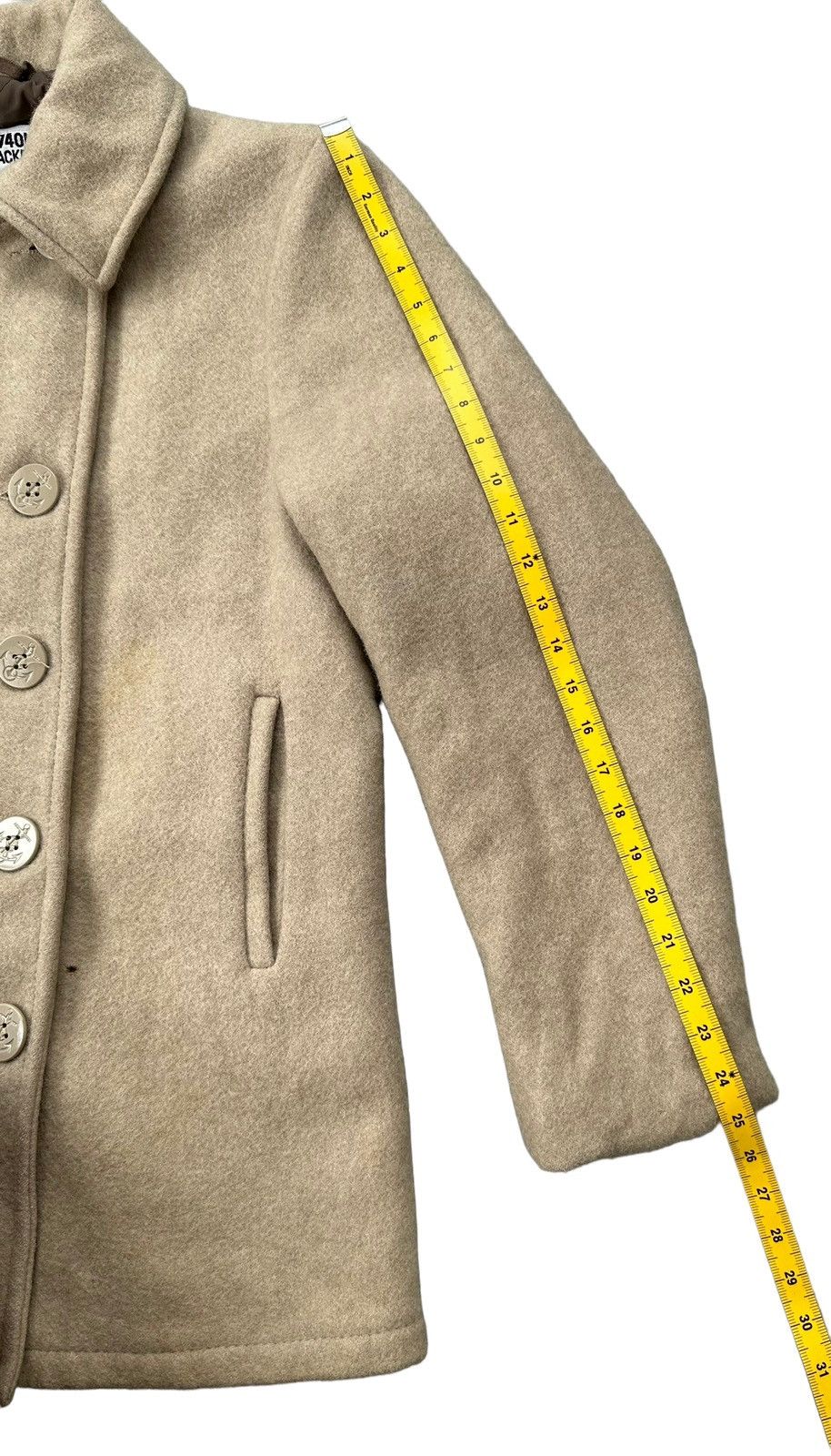Schott Pea coat wool jacket us740 n pea jacket Size 36R - 7 Thumbnail
