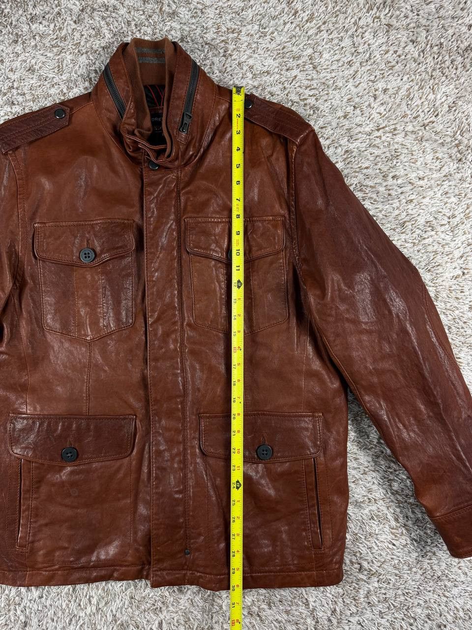 Andrew Marc Andrew Marc Leather Field Jacket Military Style Multi Pocket Size US L / EU 52-54 / 3 - 6 Thumbnail