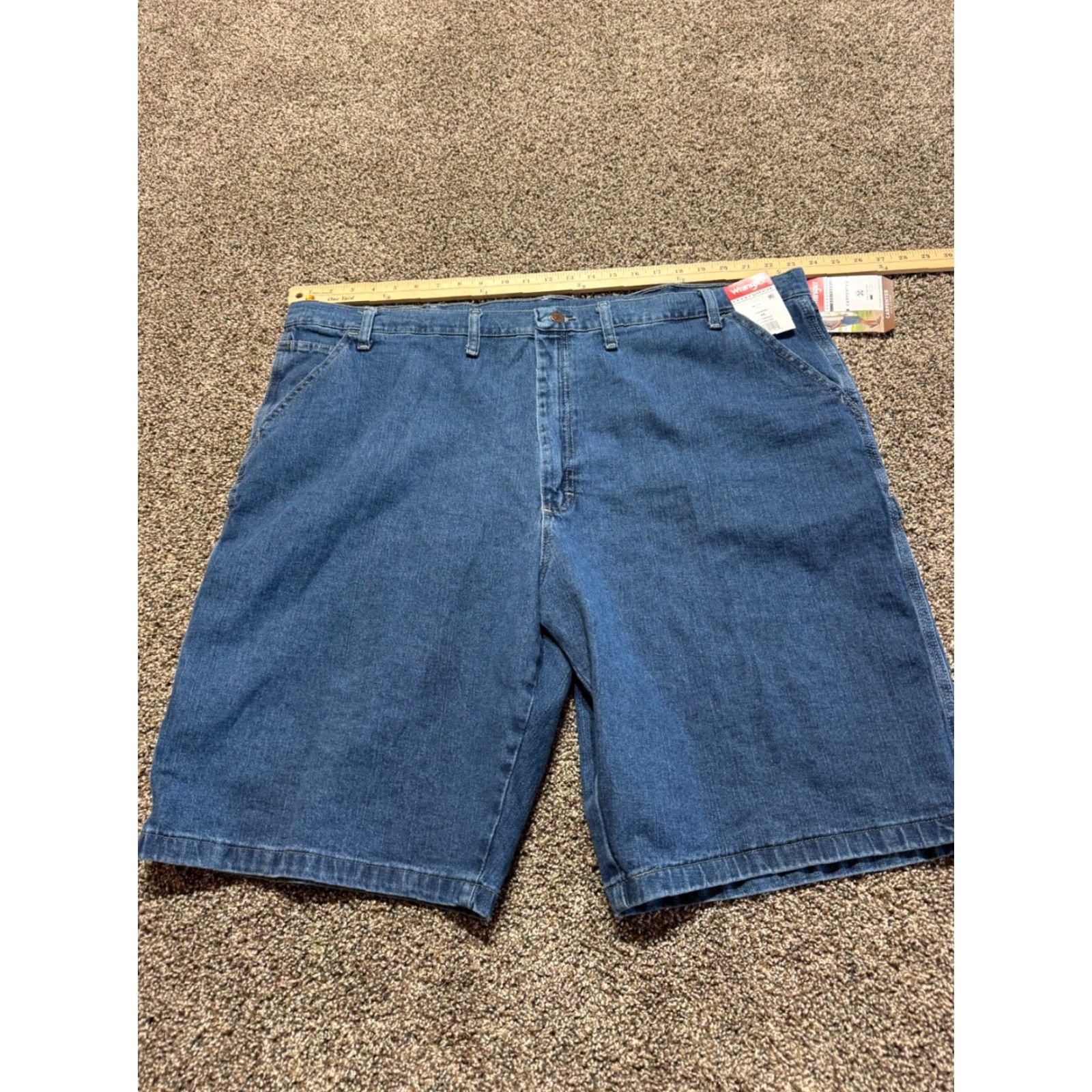 Wrangler Wrangler Mens Shorts 46 Carpenter Utility 11" Inseam Blue Denim Flex NEW Size US 30 / EU 46 - 5 Thumbnail