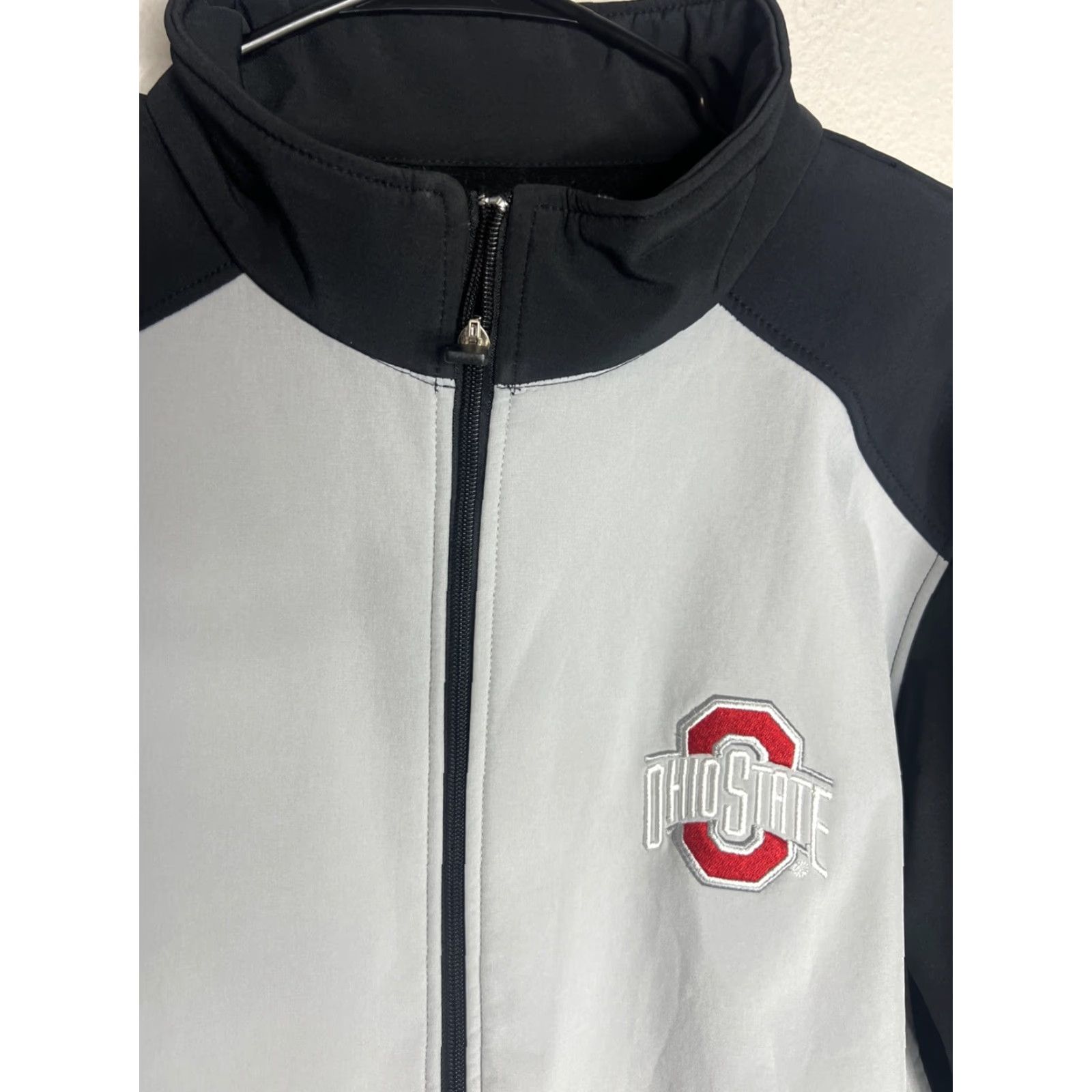 Vintage VINTAGE? Ohio State Varsity Authentic Apparel Mens Jacket Full Zip M Gray Black Bomber Jacket Size US M / EU 48-50 / 2 - 3 Thumbnail