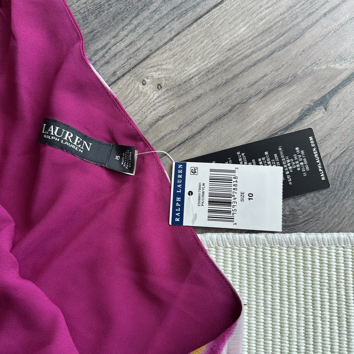 Lauren Ralph Lauren LAUREN RALPH LAUREN Striped One-Shoulder Georgette Dress Size L / US 10 / IT 46 - 4 Thumbnail