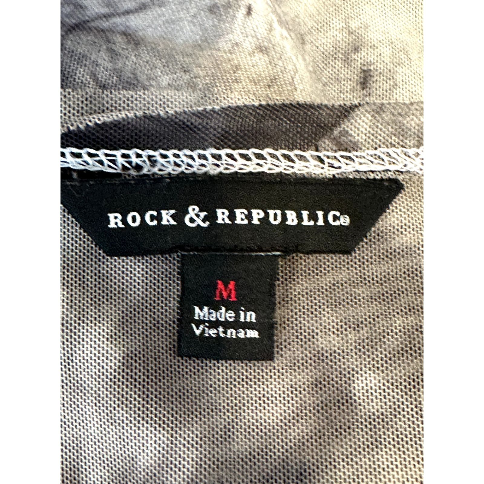 Rock & Republic Rock & Republic Women's Fleur De Lis Gray Graphic Mesh Top M Size M / US 6-8 / IT 42-44 - 7 Thumbnail