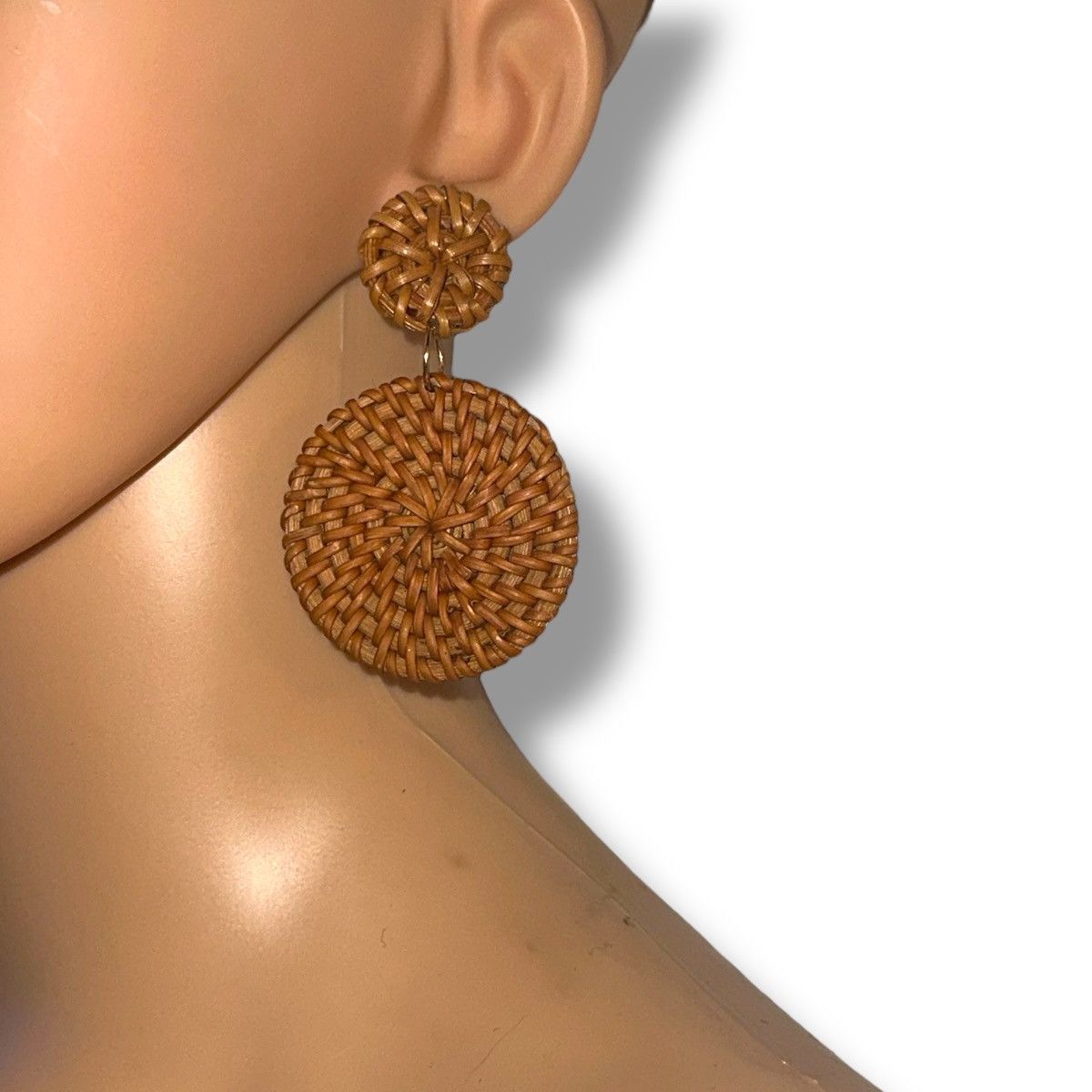 Other Boho wicker dangle disc earrings Size ONE SIZE - 2 Thumbnail