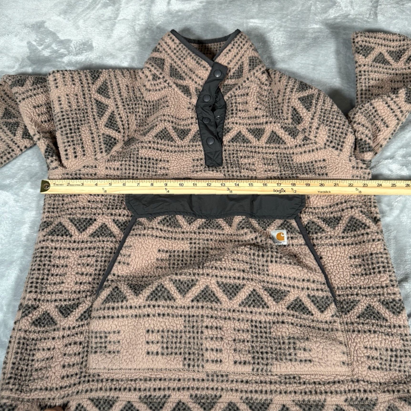 Carhartt VINTAGE Carhartt Quarter Snap Fleece Pullover Womens XL Aztec Desert Taupe Pink Size XL / US 12-14 / IT 48-50 - 6 Thumbnail