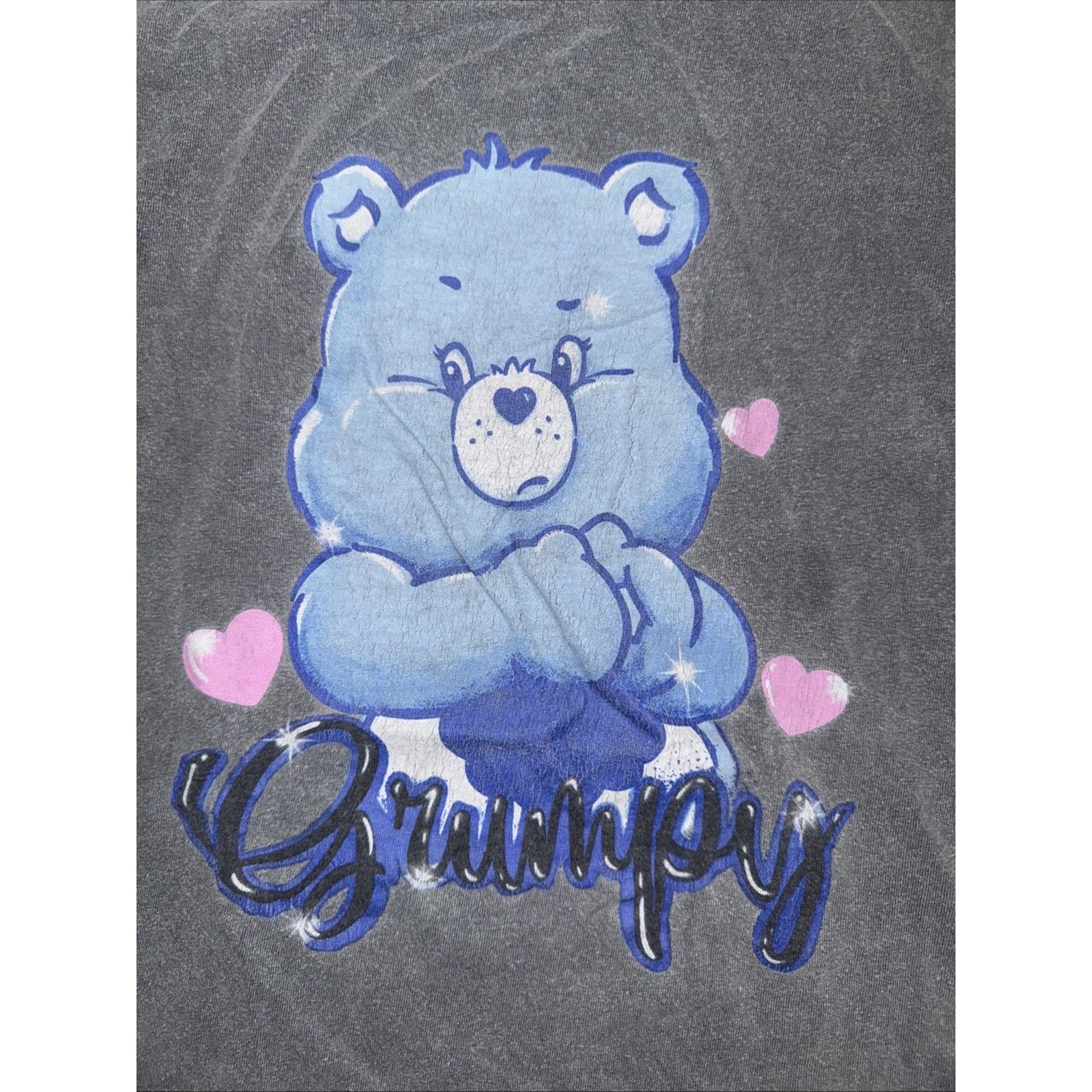 Band Tees × Vintage Vintage Care Bears Grumpy Bear Graphic T-Shirt Gray S 18x26 Size US S / EU 44-46 / 1 - 2 Thumbnail