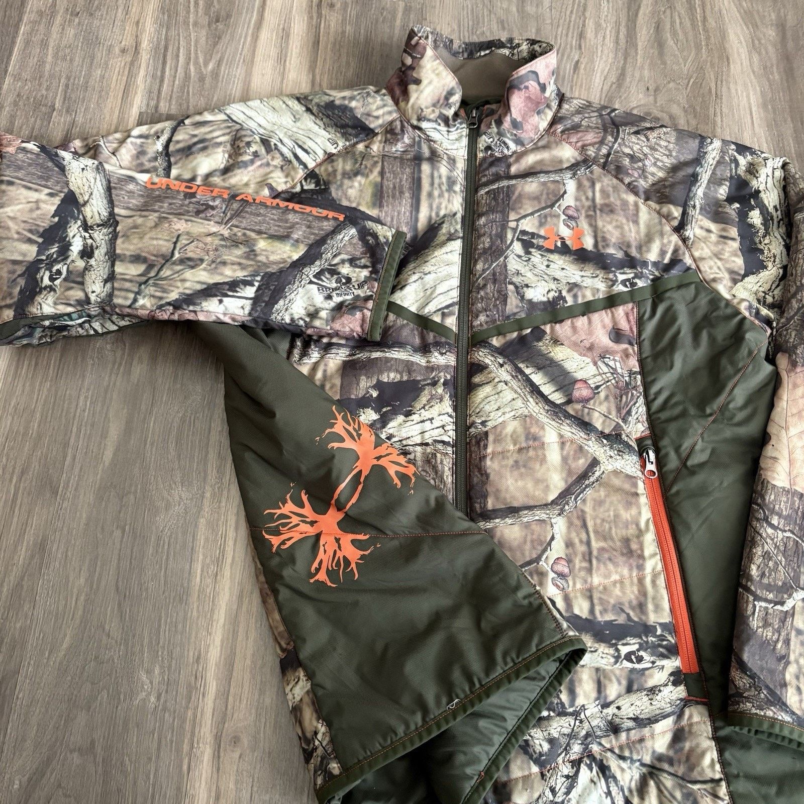 Under Armour Storm Mossy Oak Jacket Men's Size L Real Tree