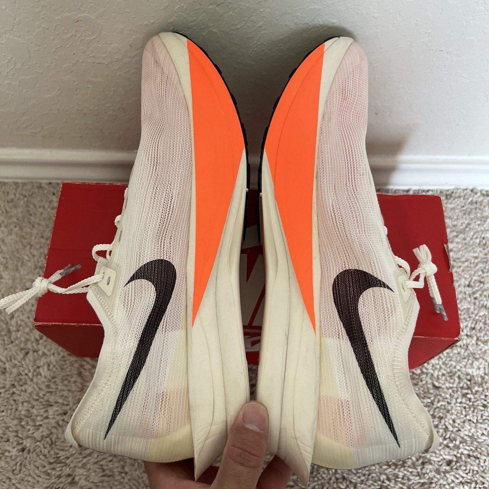 Nike Nike ZoomX Streakfly 2 Proto White Orange Shoes 12.5 New Size US 12.5 / EU 45-46 - 6 Thumbnail