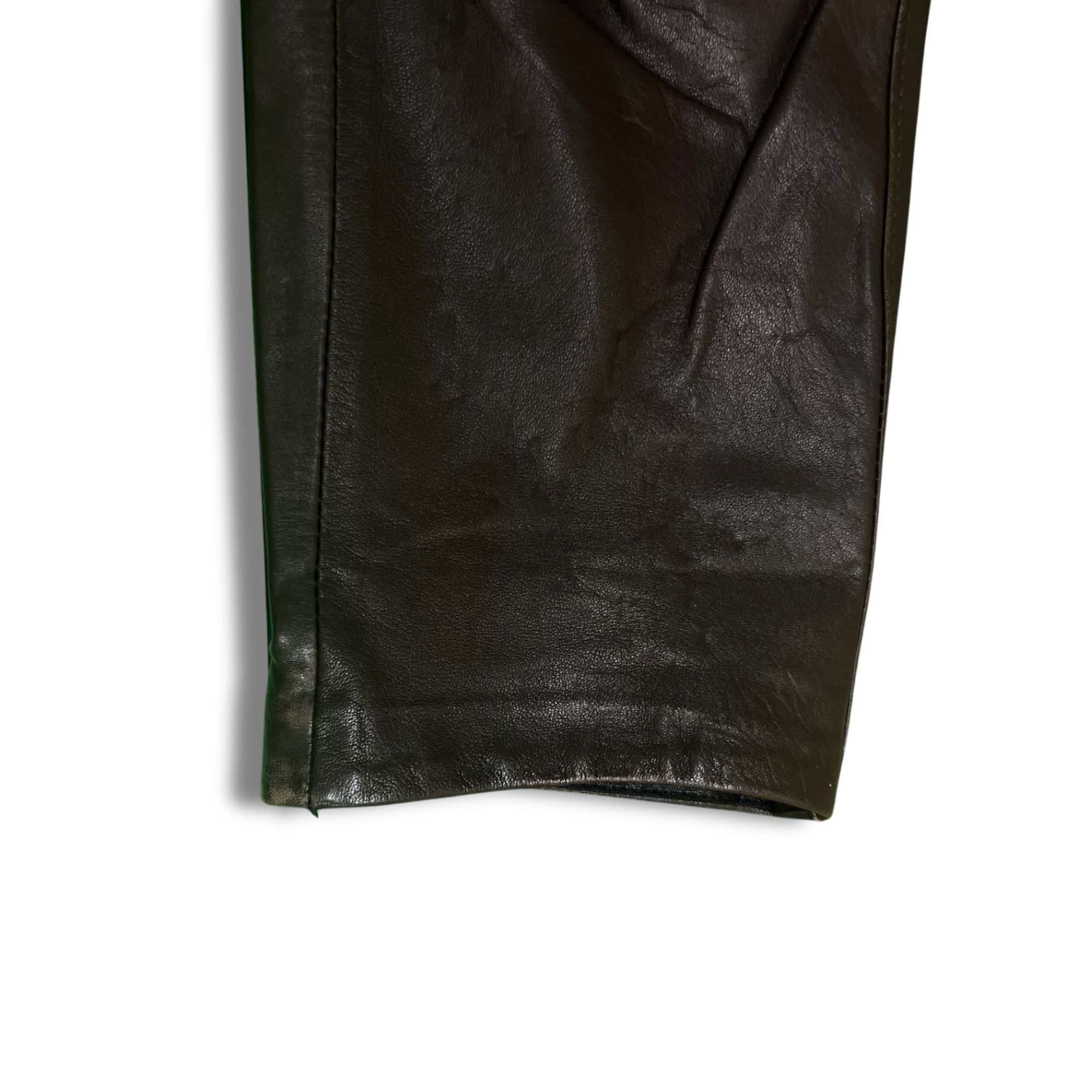 Other Brown Leather Pants With Belt Loops Pockets & Front Zipper C Size 26" / US 2 / IT 38 - 10 Thumbnail