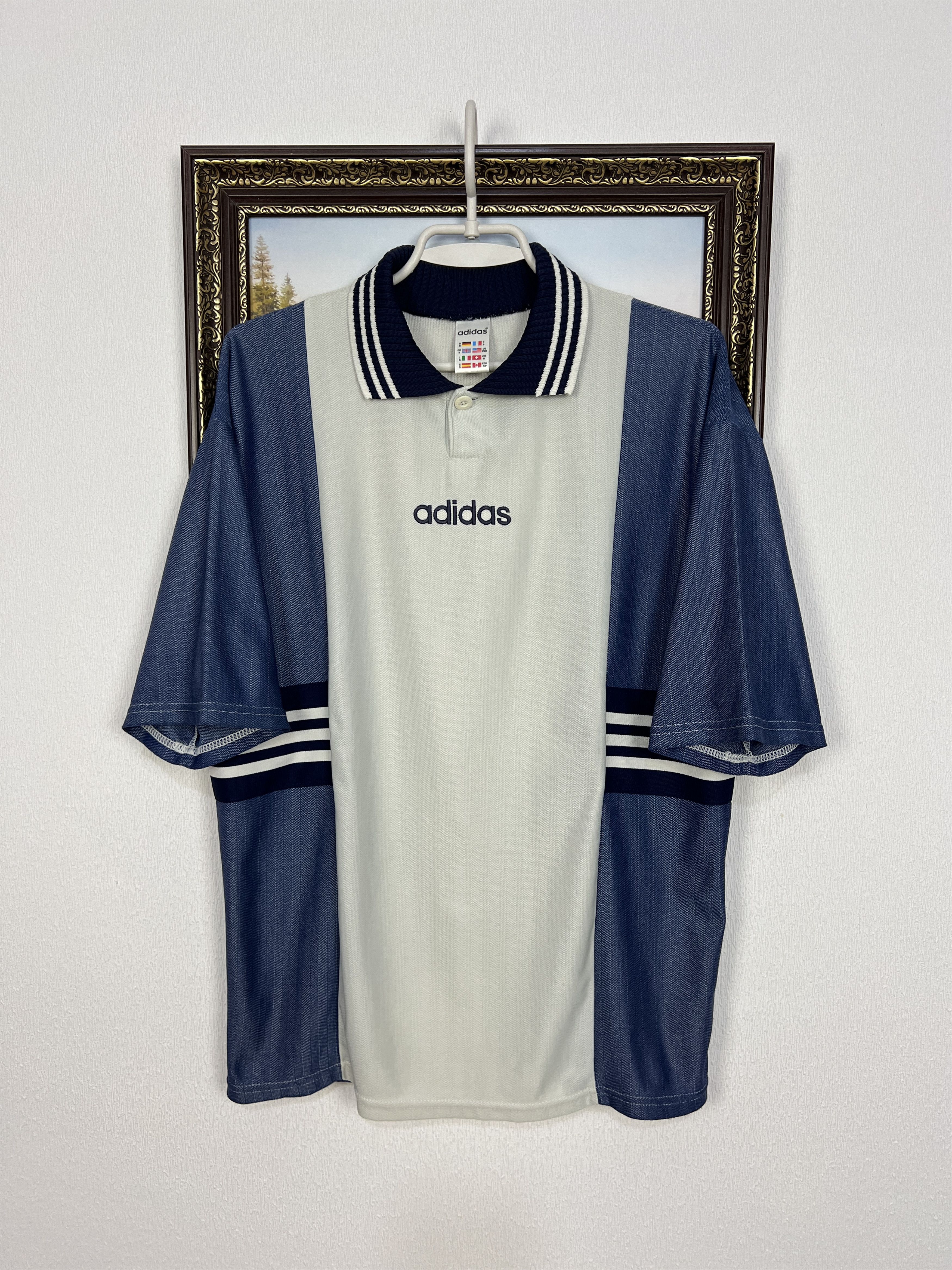 Adidas Vintage 90's Adidas Football Template Shirt Soccer Mens Size US S / EU 44-46 / 1 - 1 Thumbnail