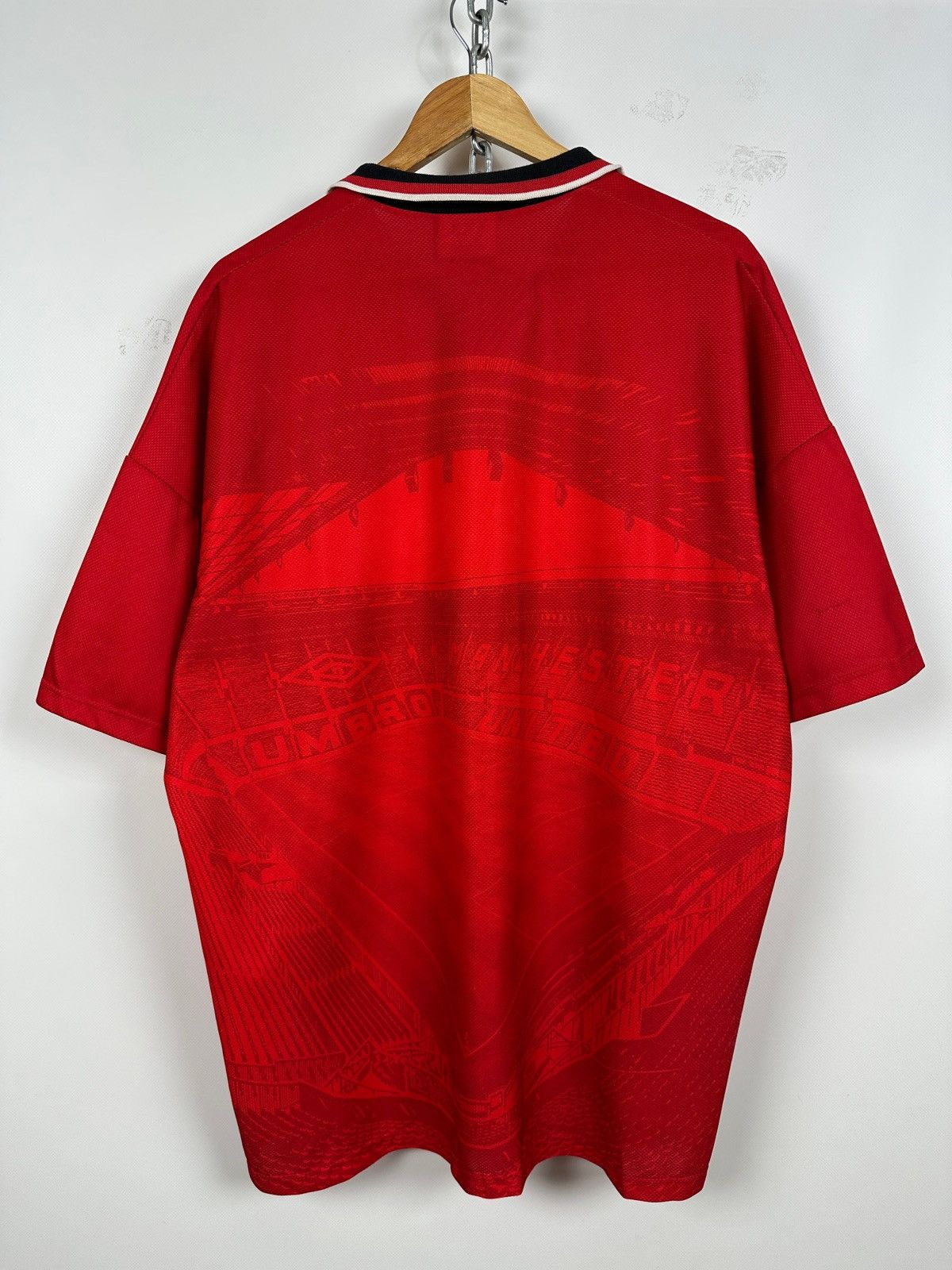 Umbro Vintage 1994-96 Umbro Manchester United Rare Soccer Jersey Size US XXL / EU 58 / 5 - 2 Thumbnail