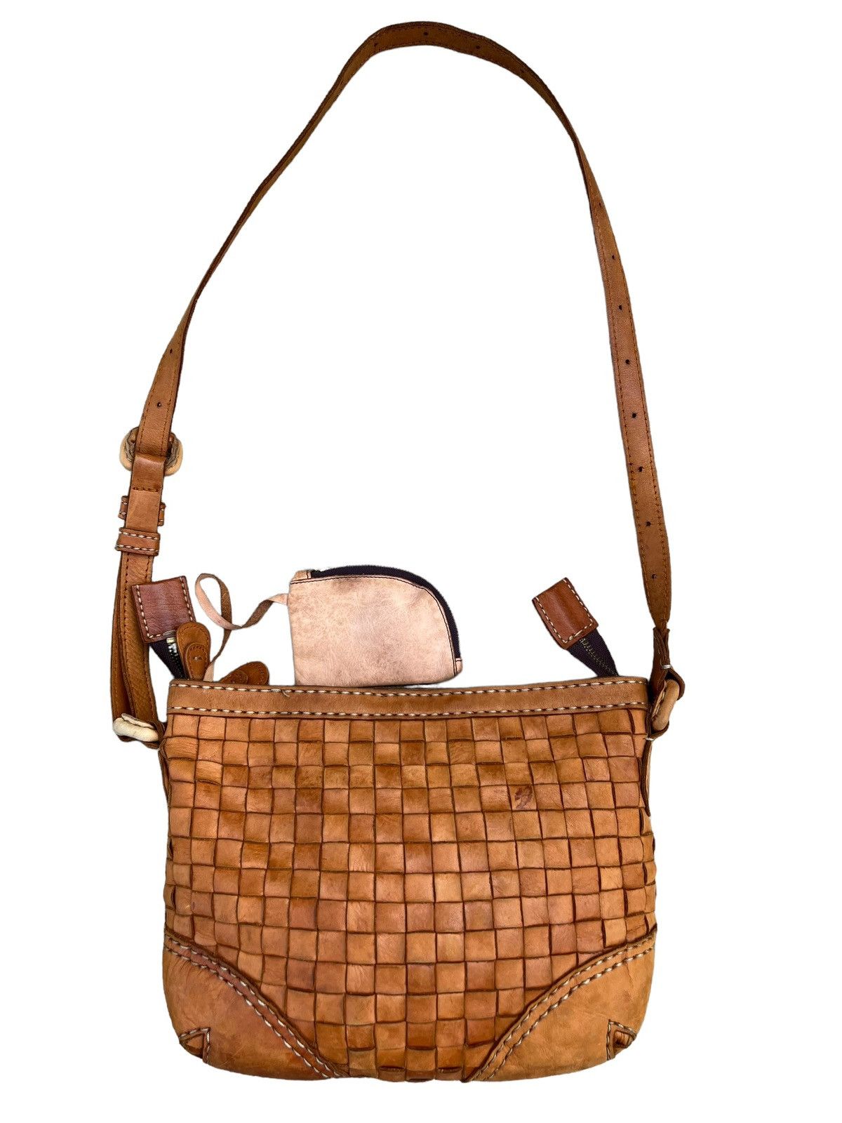 Leather Robita Japan Patina Woven Leather Bag Size ONE SIZE - 1 Thumbnail