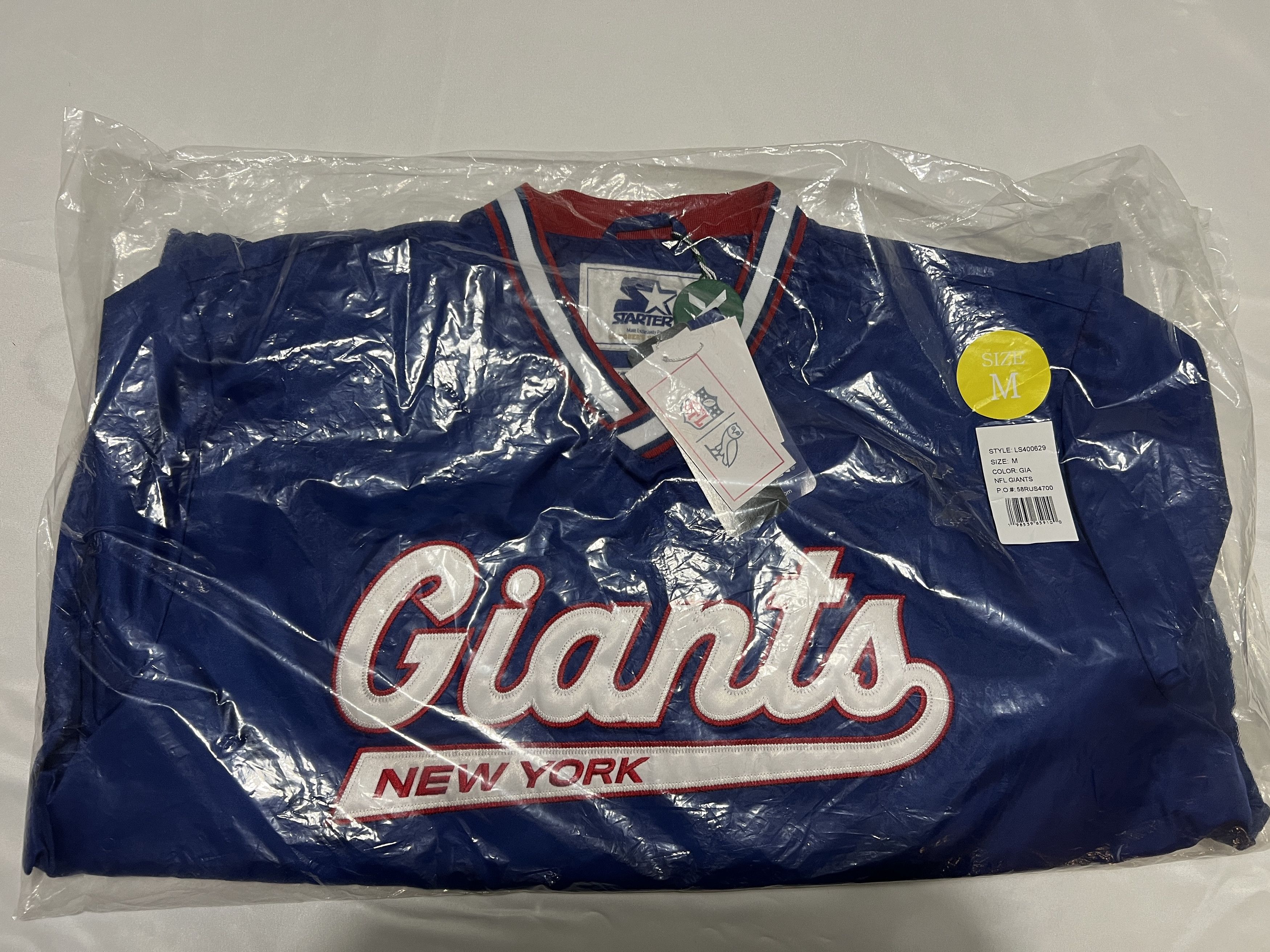 Drake OVO x NFL NEW YORK GIANTS STARTER TRAINER PULLOVER JACKET Size US M / EU 48-50 / 2 - 9 Thumbnail
