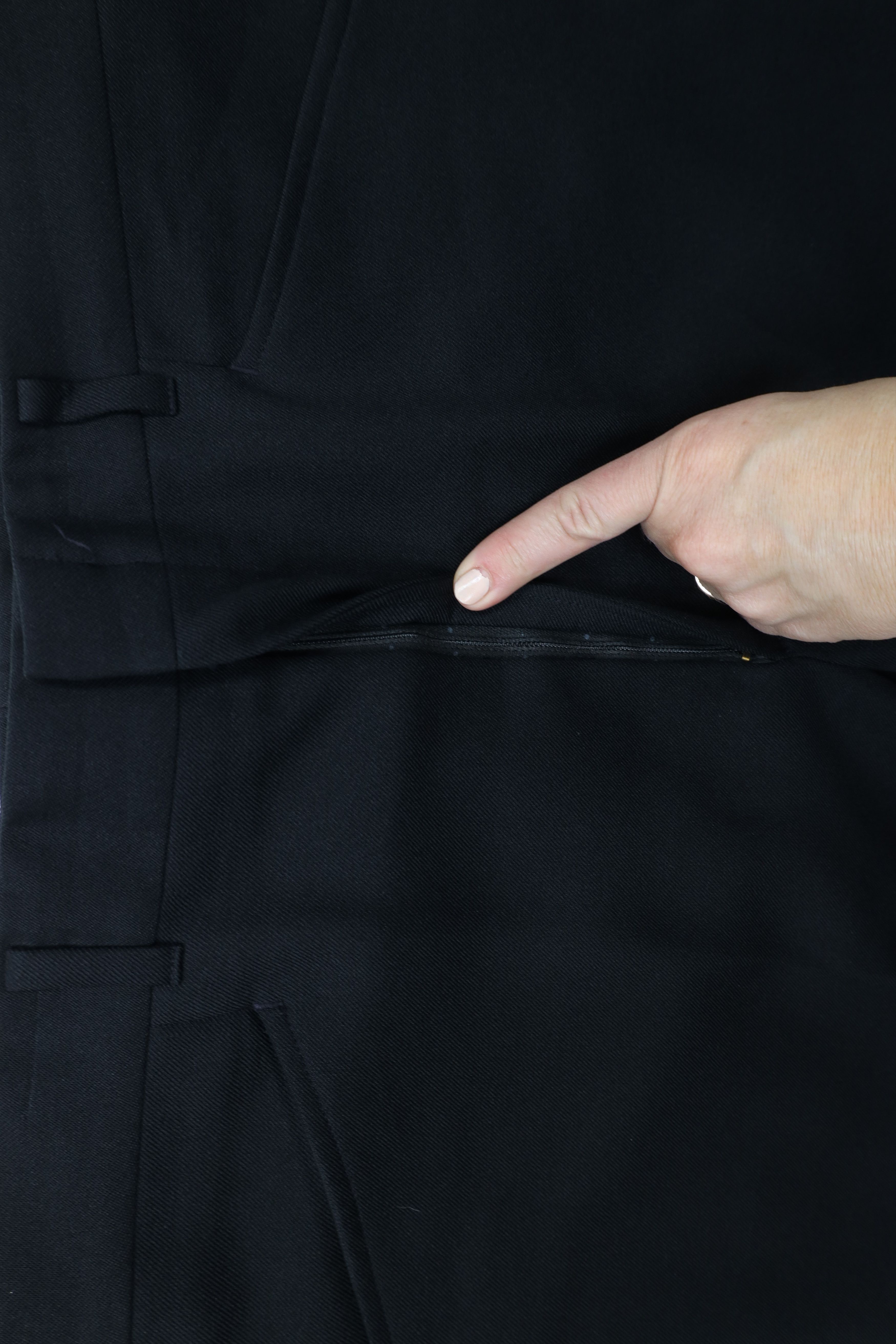 Vintage Vintage 90s Streetwear Flared Wide Leg Chino Pants Black Size US 34 / EU 50 - 7 Thumbnail
