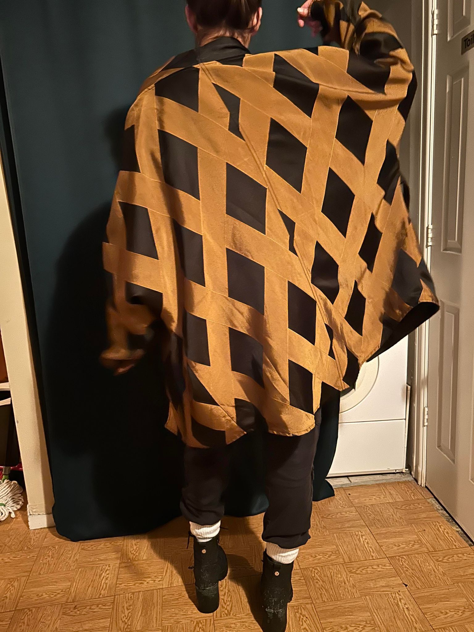 image of Fried Rice Black And Gold Kimono in Black Gold, Men's (Size Large)