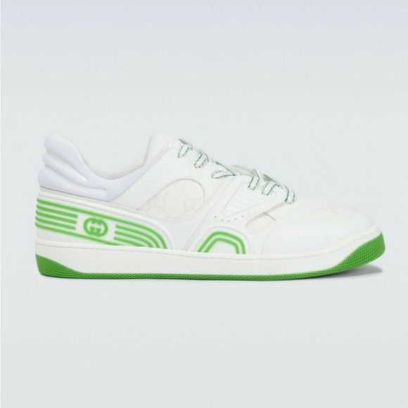 Gucci Gucci Basket Sneakers White Green Men’s 13 Size US 13 / EU 46 - 1 Thumbnail