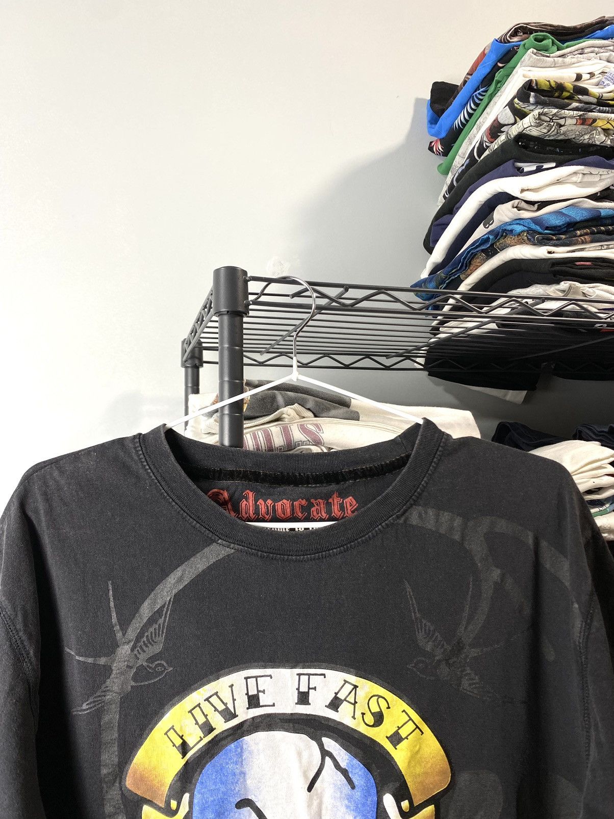 Band Tees Y2K Vintage Ed Hardy Style Big Print T Shirt Skull Roses Size US XL / EU 56 / 4 - 4 Thumbnail