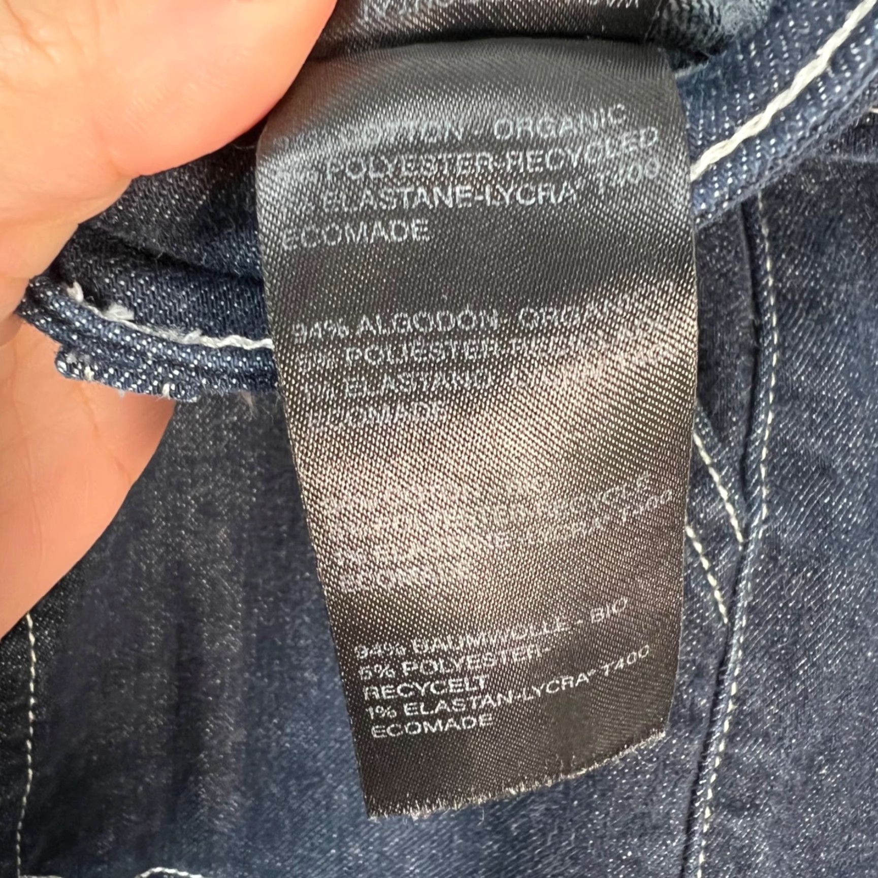 Denime Seventy + Mochi Jeans 27 High-Waisted Denim w/ Contrast Stitch Womens Adult Regular 27 Blue 5-Pocket Wide-Leg Inseam 25" Cotton Blend Denim Vintage No Size 27" / US 4 / IT 40 - 4 Thumbnail