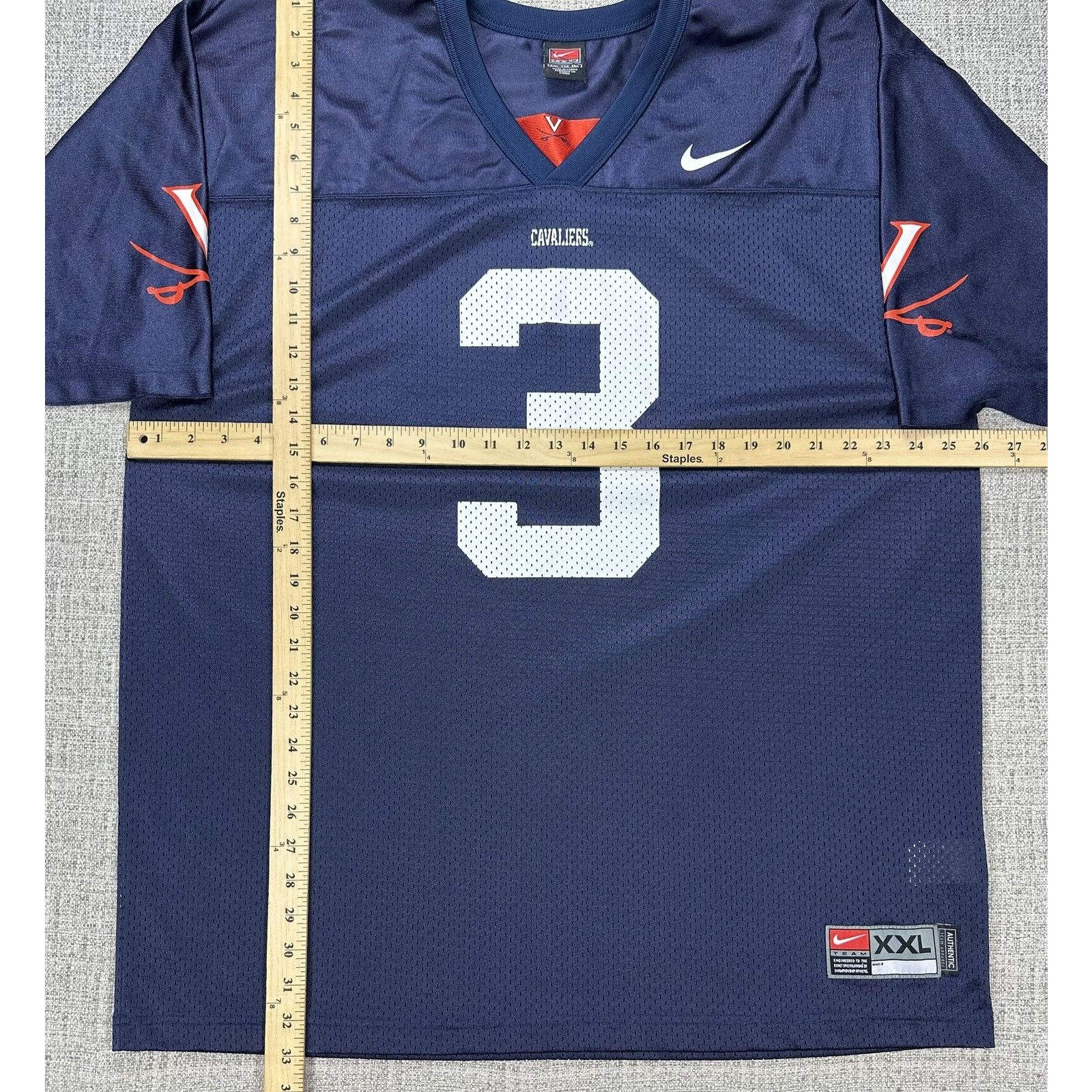 Nike Virginia Cavaliers Jersey 2006 Mens 2XL Blue Nike Team Mesh Size US XXL / EU 58 / 5 - 2 Thumbnail