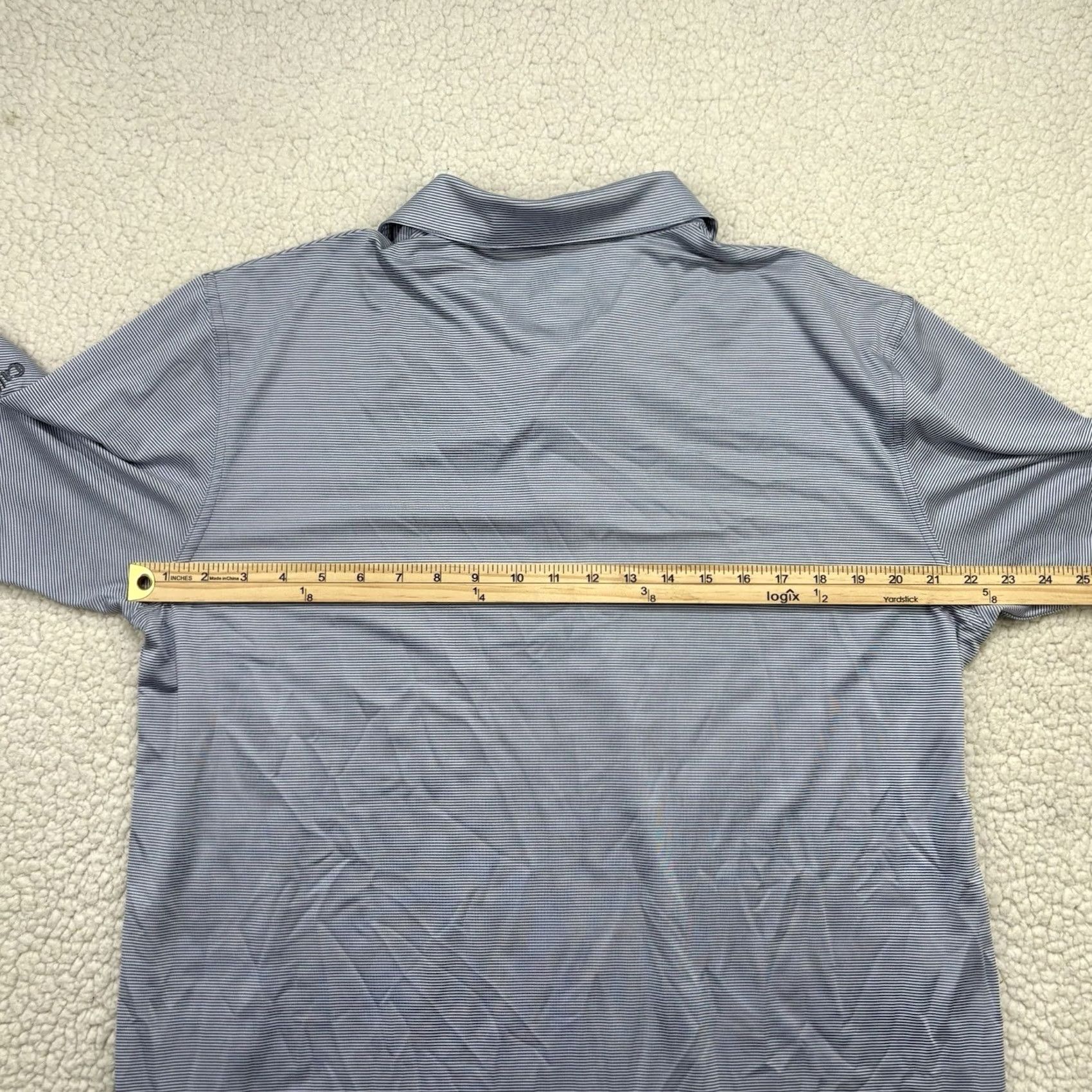 Callaway Callaway Opti Dri Polo Shirt Mens Large Blue Stripe Short Sleeve Collared Breathable Lightweight Performance Golf Regular Size Size US L / EU 52-54 / 3 - 6 Thumbnail