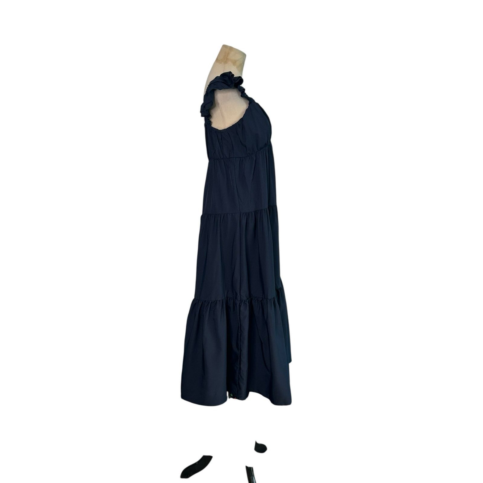 Shein Shein navy blue tiered midi dress size medium Size M / US 6-8 / IT 42-44 - 11 Thumbnail