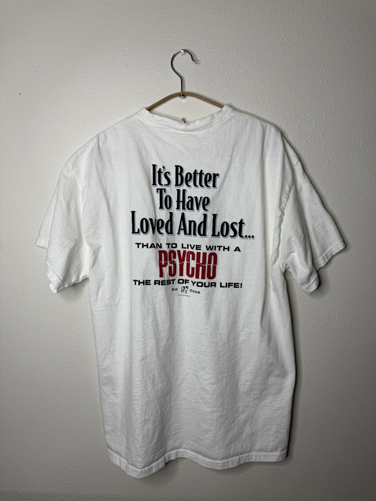 Big Dogs Vintage Y2K Big Dogs Psycho White T-Shirt size XL SHIP ASAP Size US XL / EU 56 / 4 - 3 Thumbnail