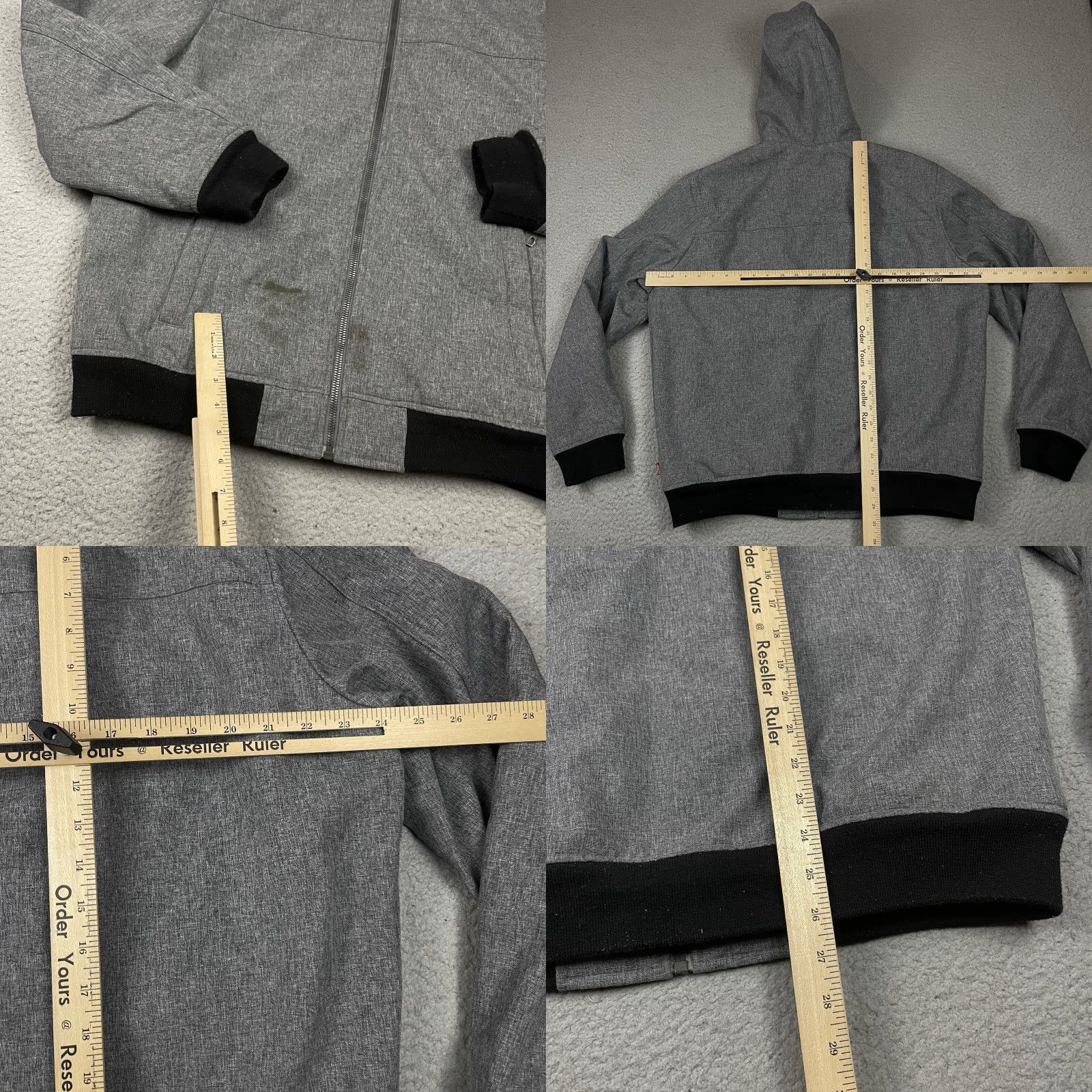 Levi's Levis Jacket Mens L Gray Sherpa Lined Hooded Trucker Pockets Coat Outdoor Soft Shell Jacket L Mens Regular Gray Levi’s Trucker Jacket Size US L / EU 52-54 / 3 - 8 Thumbnail