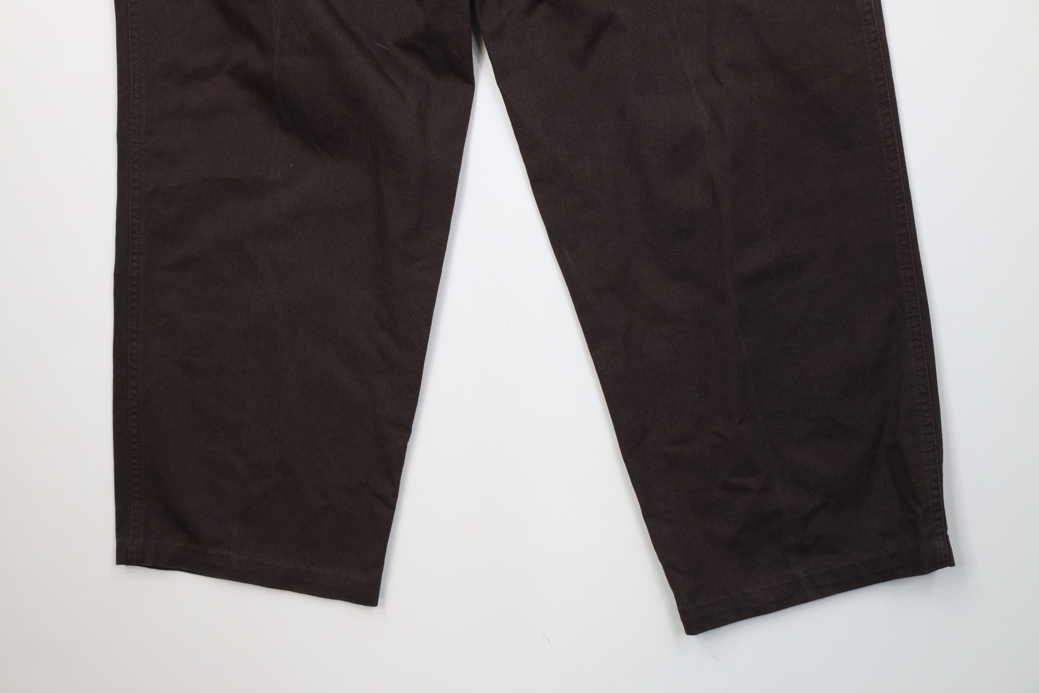Vintage Vintage 90s Streetwear Wide Leg Chino Pants Chocolate Brown Size US 36 / EU 52 - 13 Thumbnail