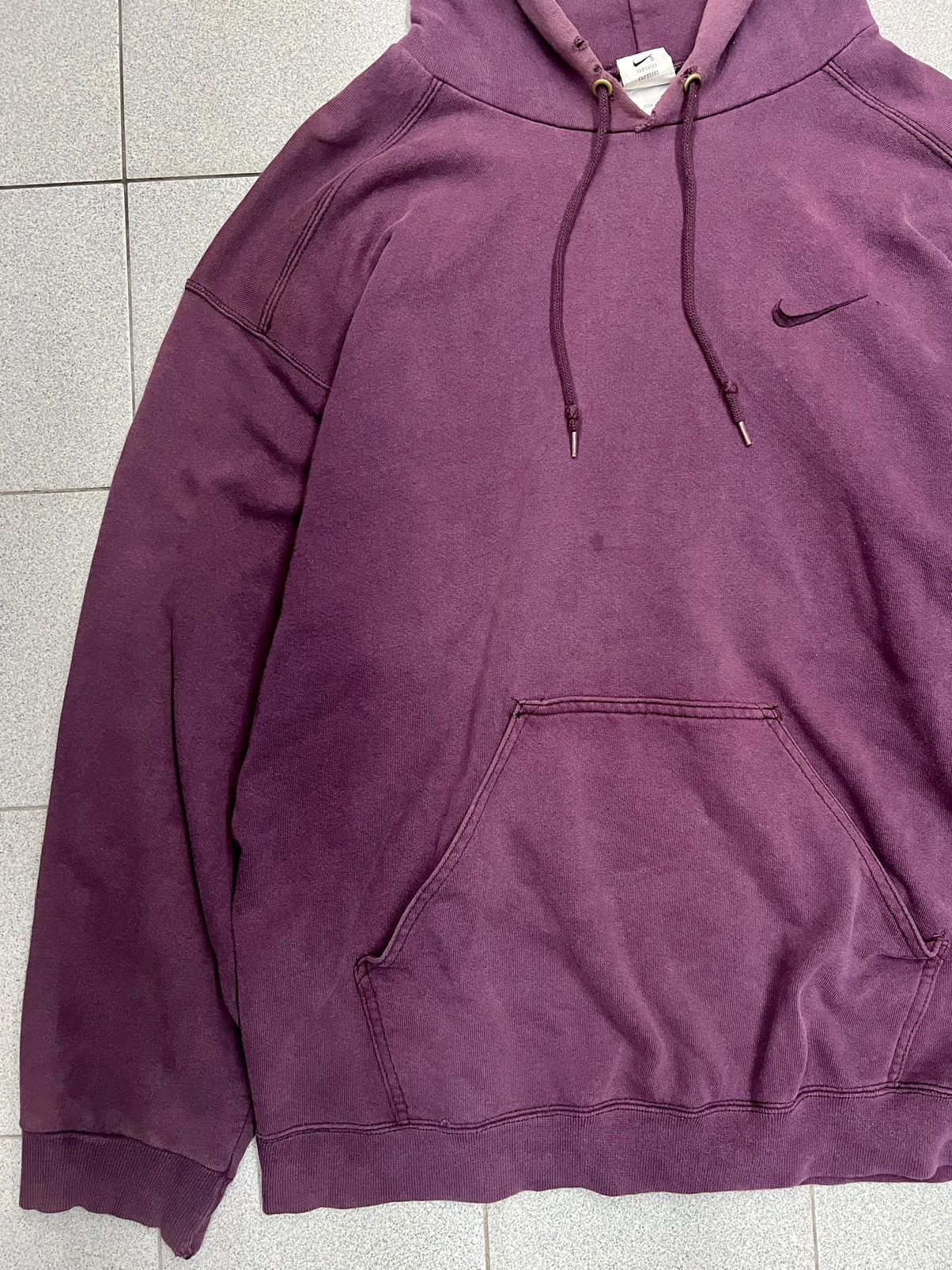 Nike × Vintage Vintage 90s Nike Small Swoosh Hoodie Size US L / EU 52-54 / 3 - 4 Thumbnail