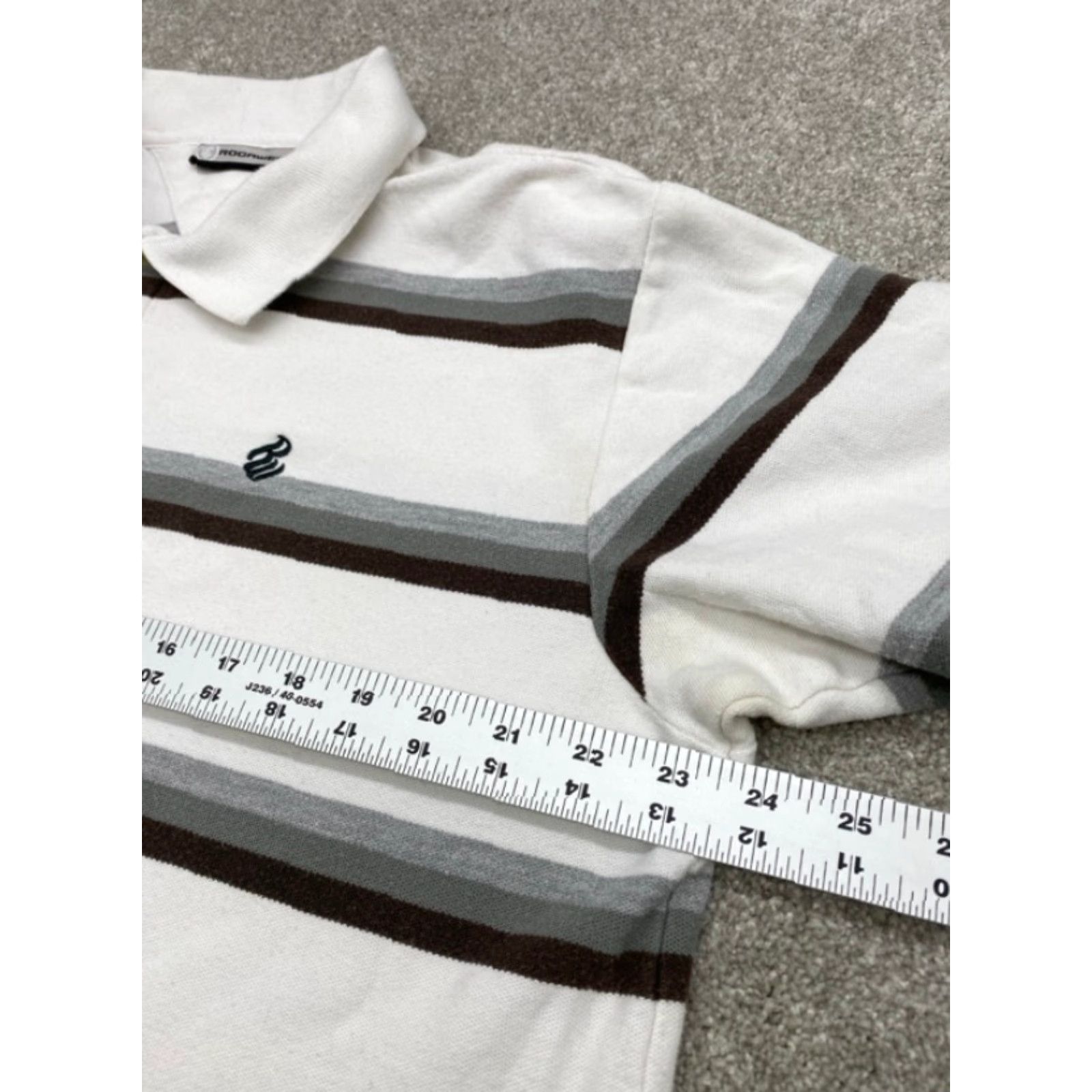 Rocawear Rocawear Polo Shirt Men's XL Short Sleeve White Striped 100% Cotton Polo Shirt XL Rocawear Men Size US XL / EU 56 / 4 - 5 Thumbnail