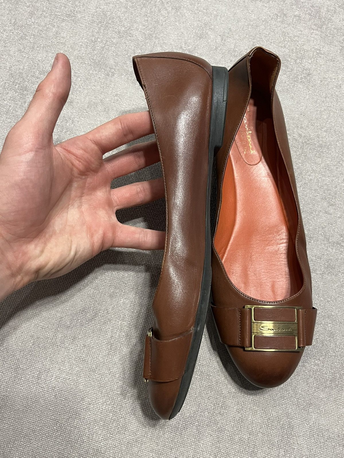 Missoni Santoni Womens Leather ballet flats Shoes Vintage Sz 41 27cm Size US 11 / IT 41 - 4 Thumbnail