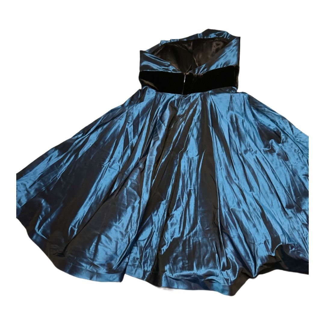 Vivienne Tam Vivienne Tam 100% silk vintage Blue Iridescent Strapless Size S / US 4 / IT 40 - 4 Thumbnail