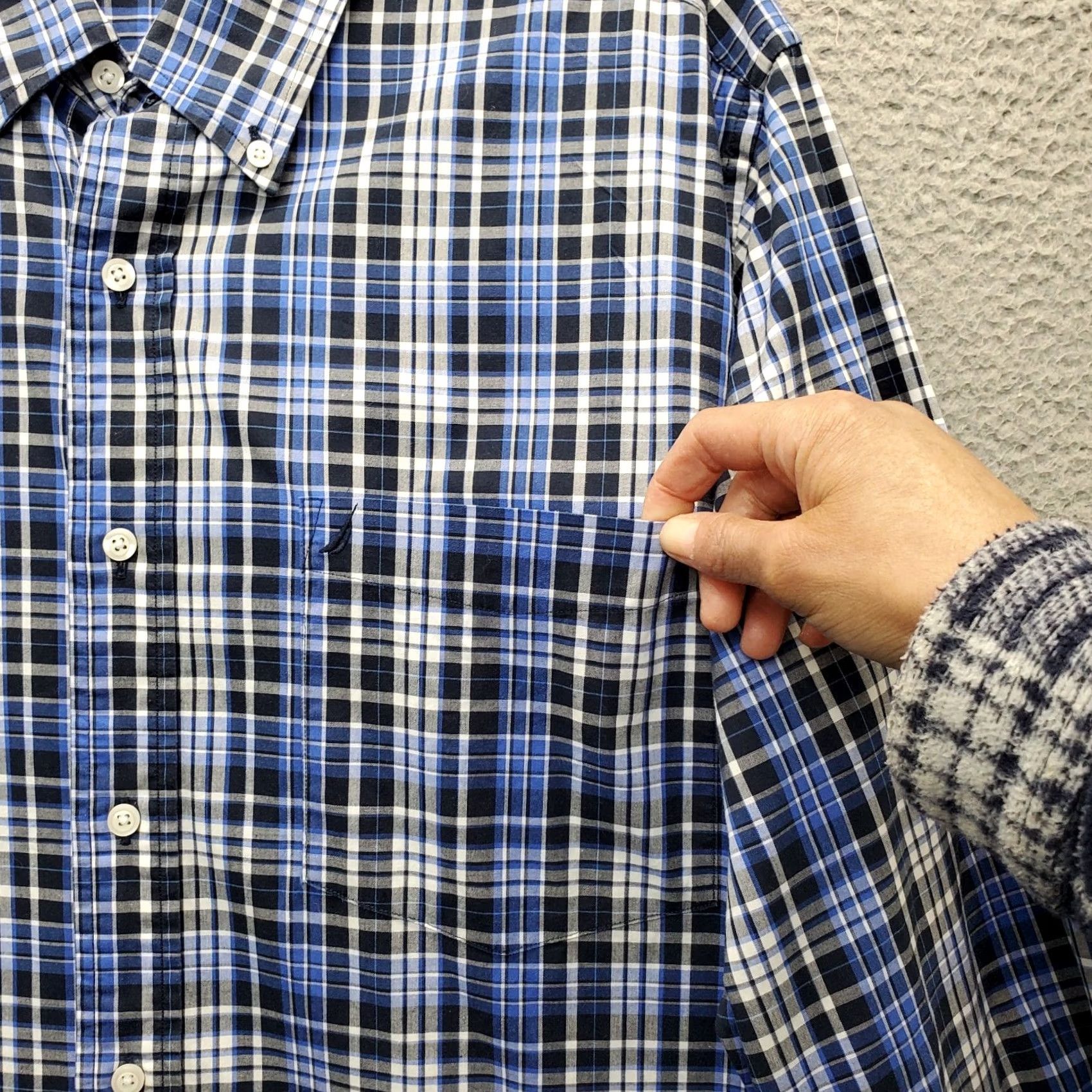Nautica Nautica Casual Shirt Mens 2XL Multi Plaid Cotton Classic Fit Button-Down Shirt Size US XXL / EU 58 / 5 - 3 Thumbnail