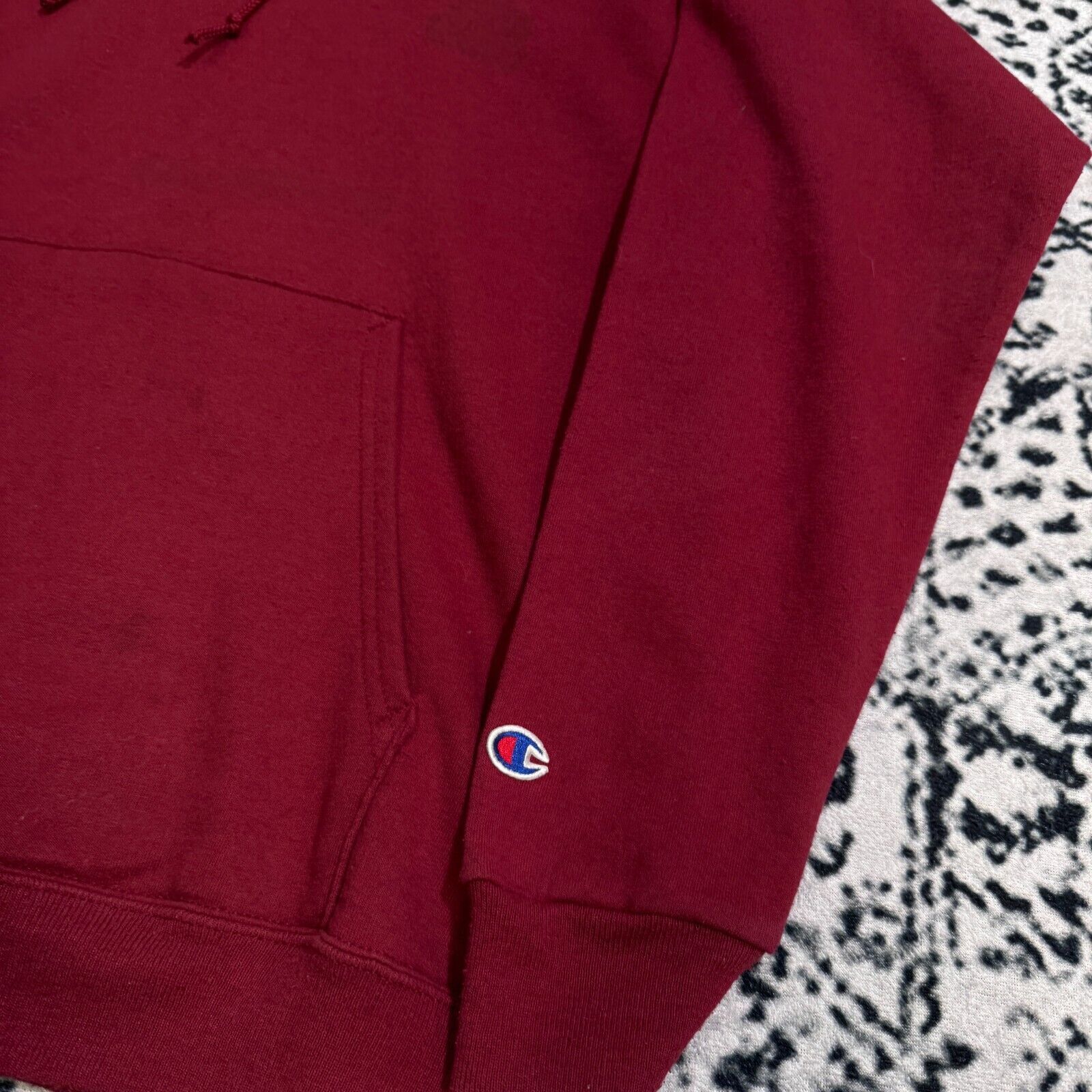Champion × Vintage Champion Burgundy Cotton Hodie Size M Coe College University Size US M / EU 48-50 / 2 - 5 Thumbnail