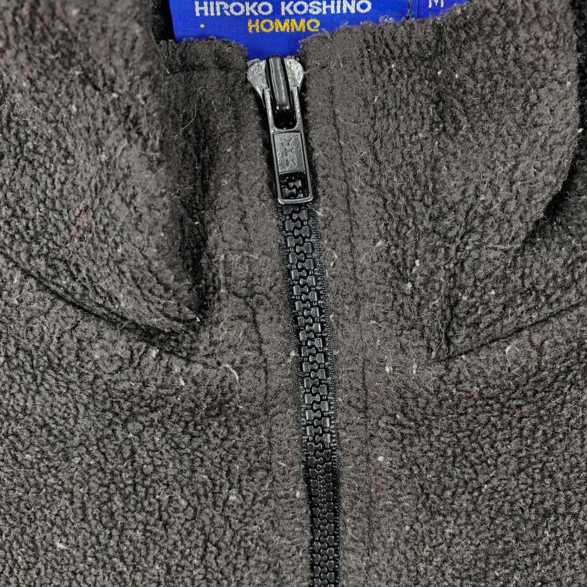 Hiroko Koshino Homme × Vintage Vintage HIROKO KOSHINO Homme Japanese Fleece Zipper Sweater Size US M / EU 48-50 / 2 - 6 Thumbnail