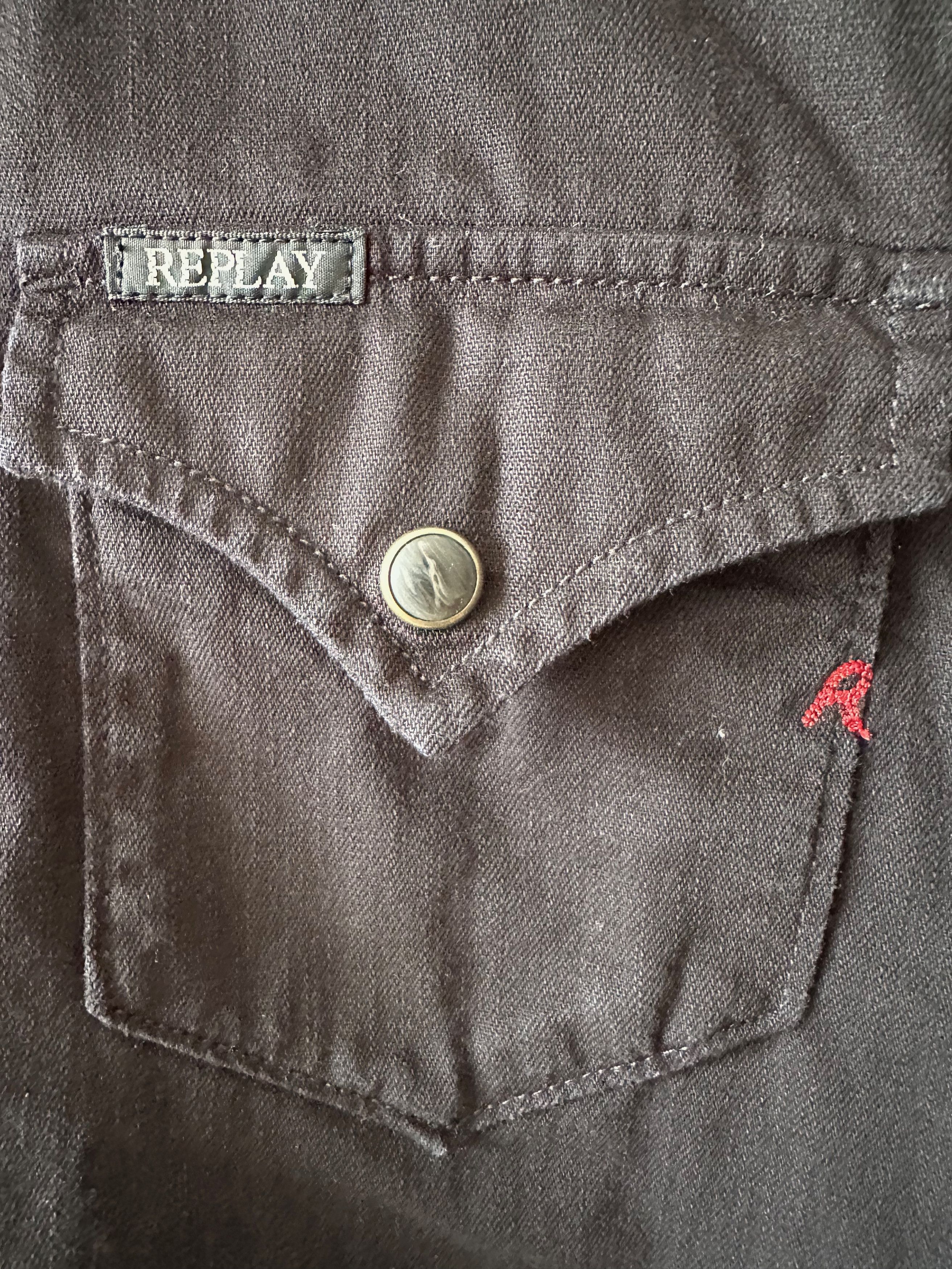 Replay Replay black denim snap button shirt Size US M / EU 48-50 / 2 - 3 Thumbnail