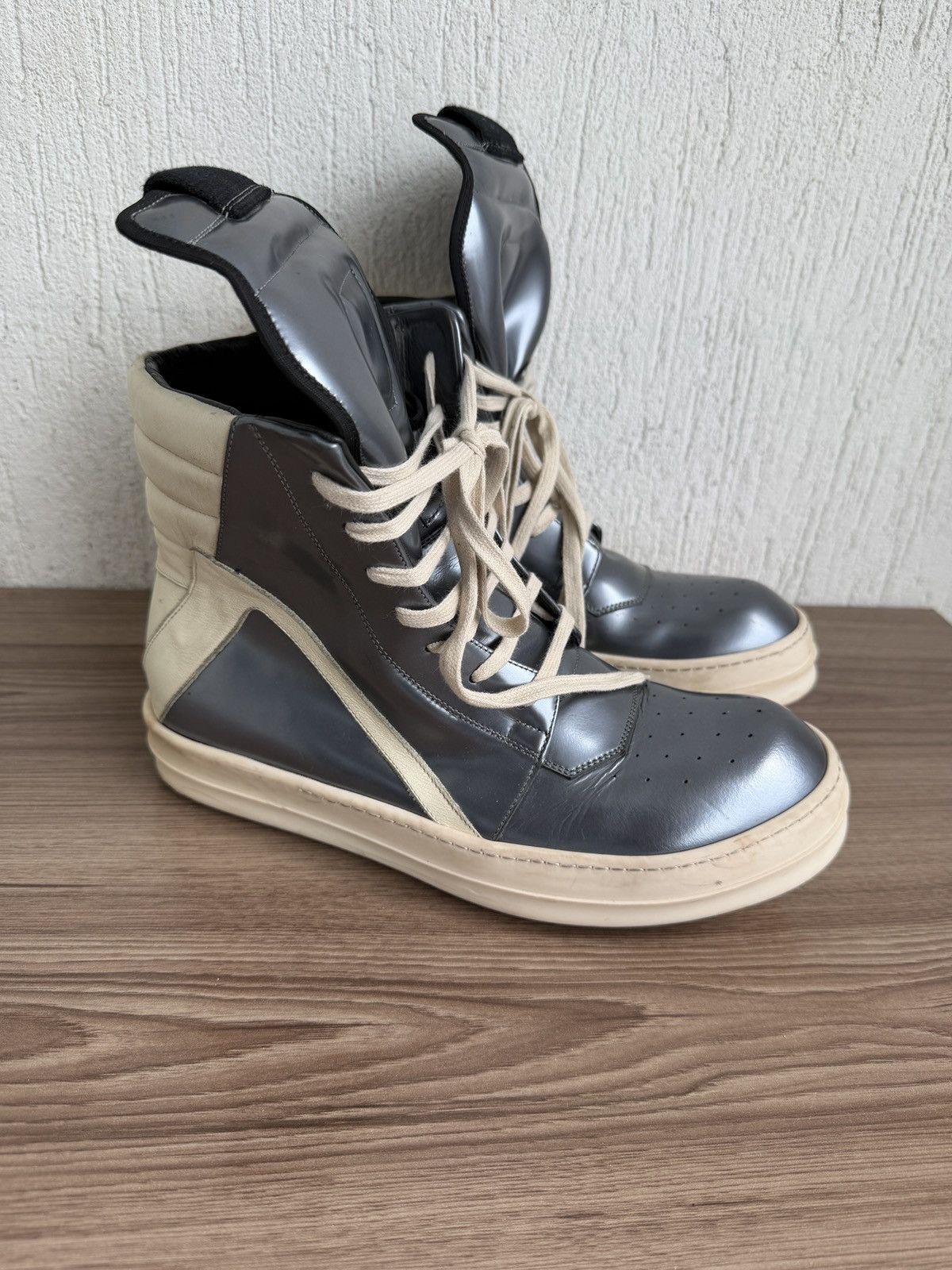 Rick Owens E15 metallic silver Geobasket Size US 10 / EU 43 - 2 Thumbnail