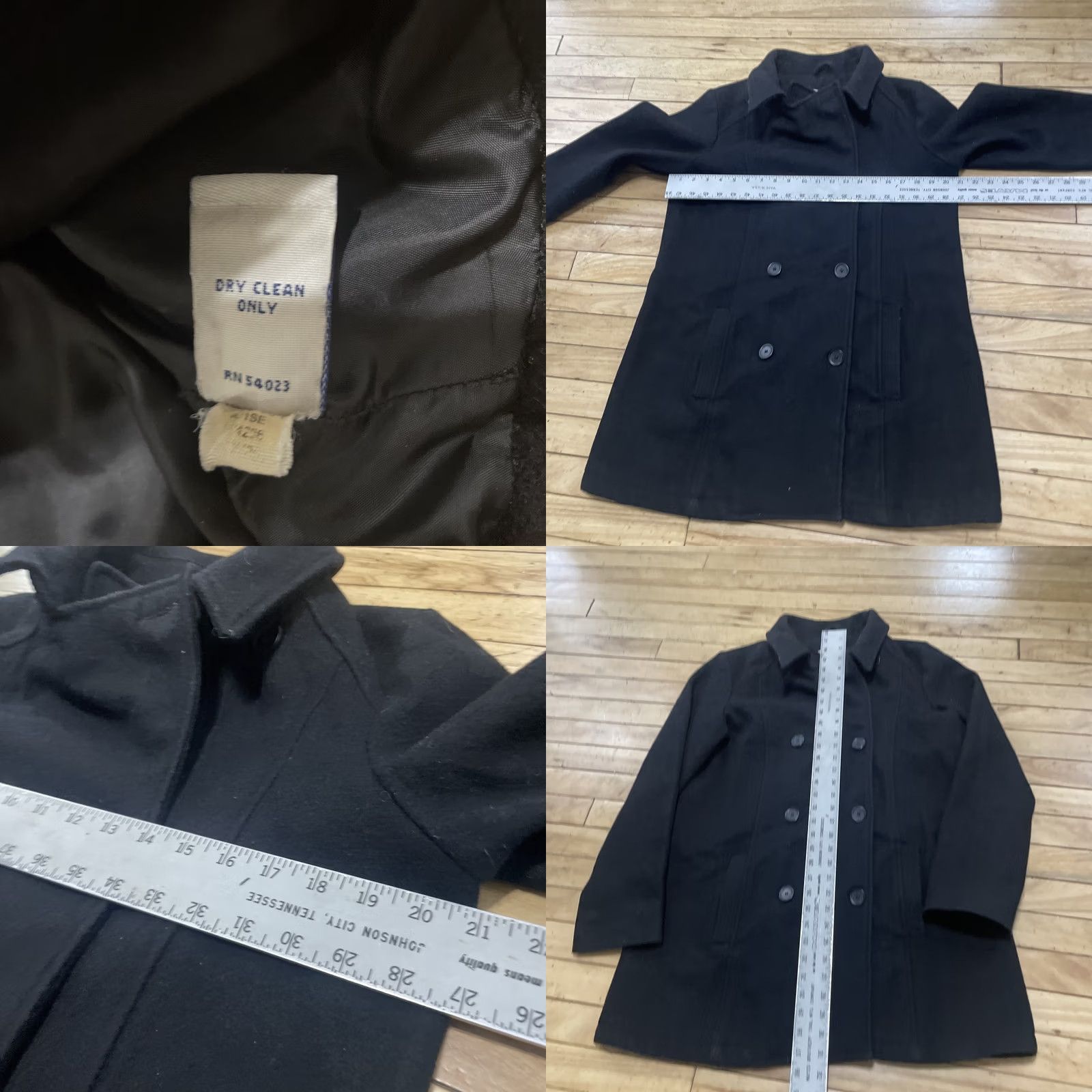 Old Navy VINTAGE Old Navy Wool Blend Coat Adult L Black Double Breasted Naval Lined Pockets Y2K Mens Womens Unisex Adults Coat Size US L / EU 52-54 / 3 - 8 Thumbnail