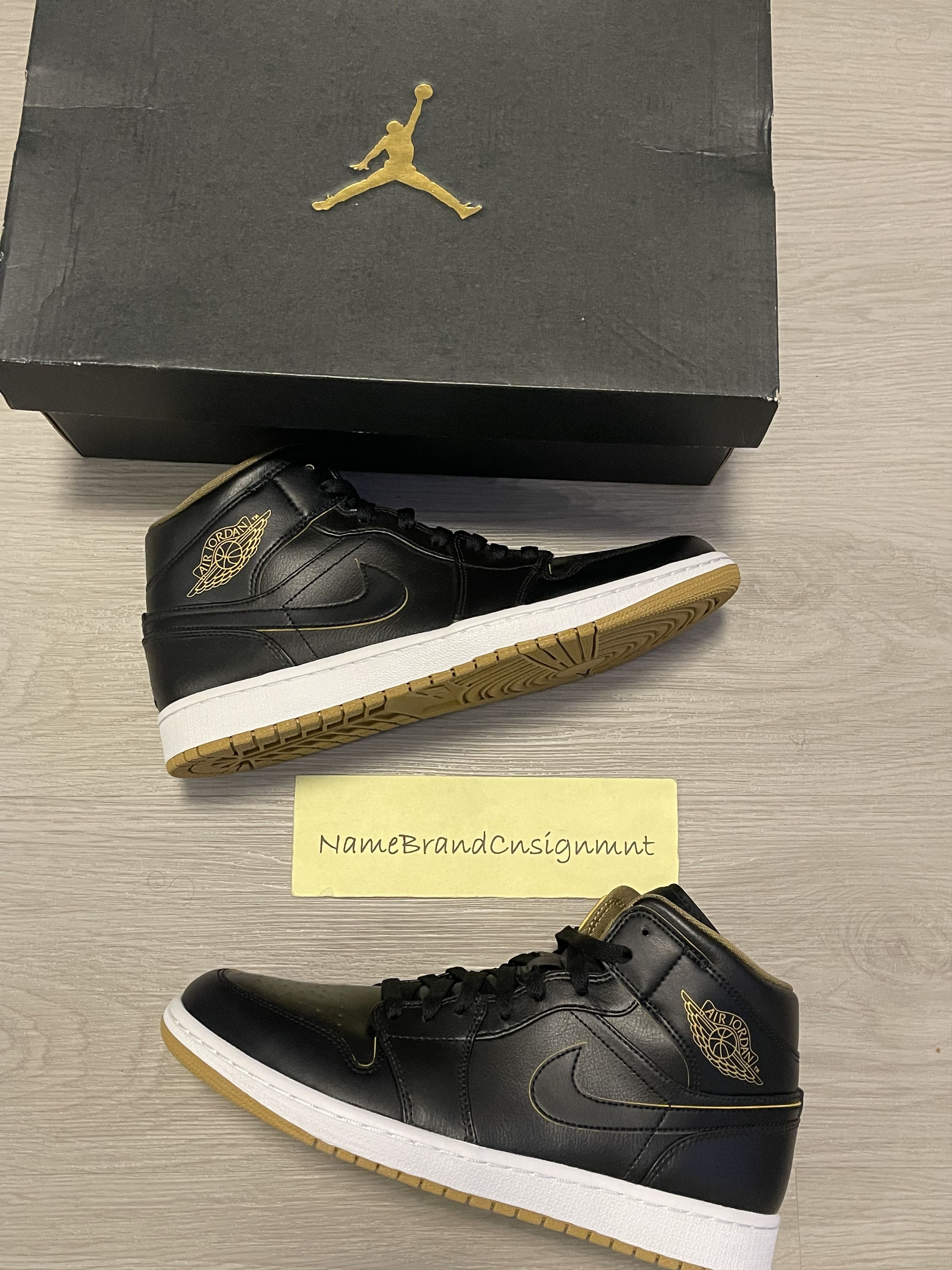 Jordan Brand Air Jordan 1 Mid “ Metallic Black “ Size US 9.5 / EU 42-43 - 1 Thumbnail