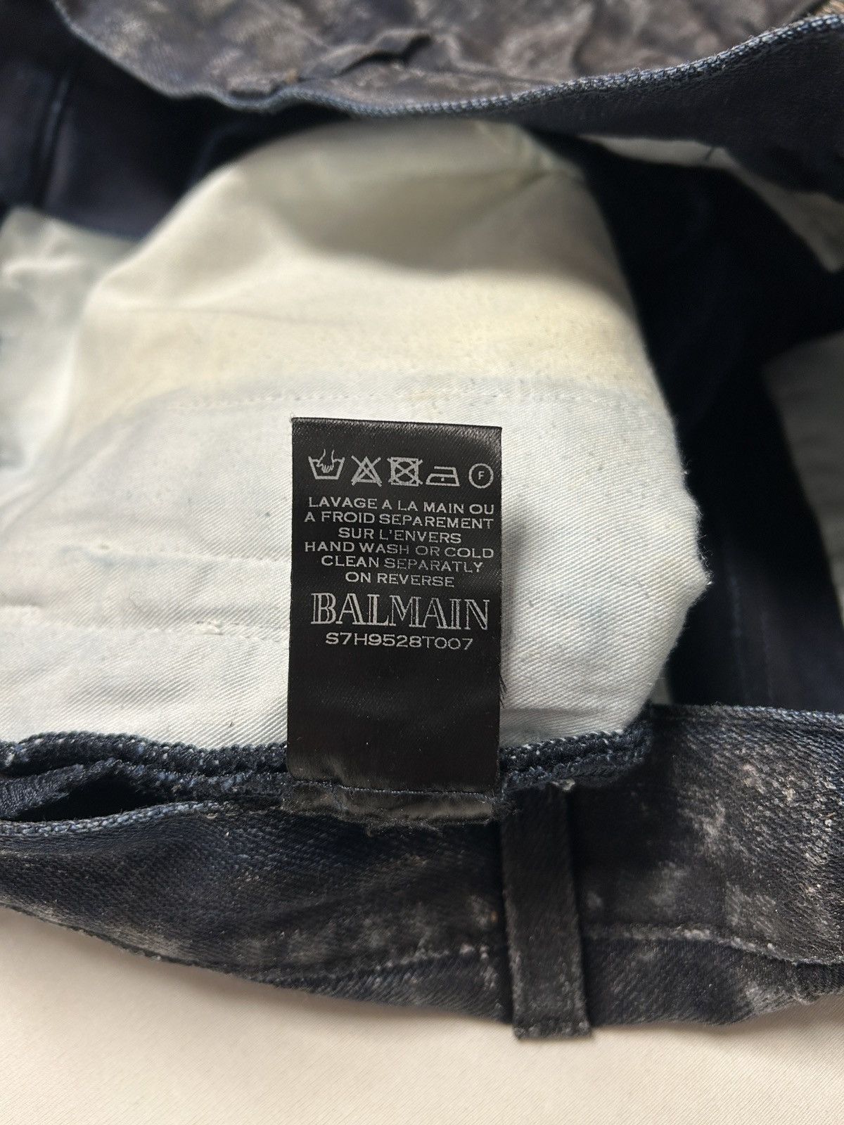 Balmain SS2017 Indigo Waxed Biker Denim Size US 30 / EU 46 - 9 Thumbnail