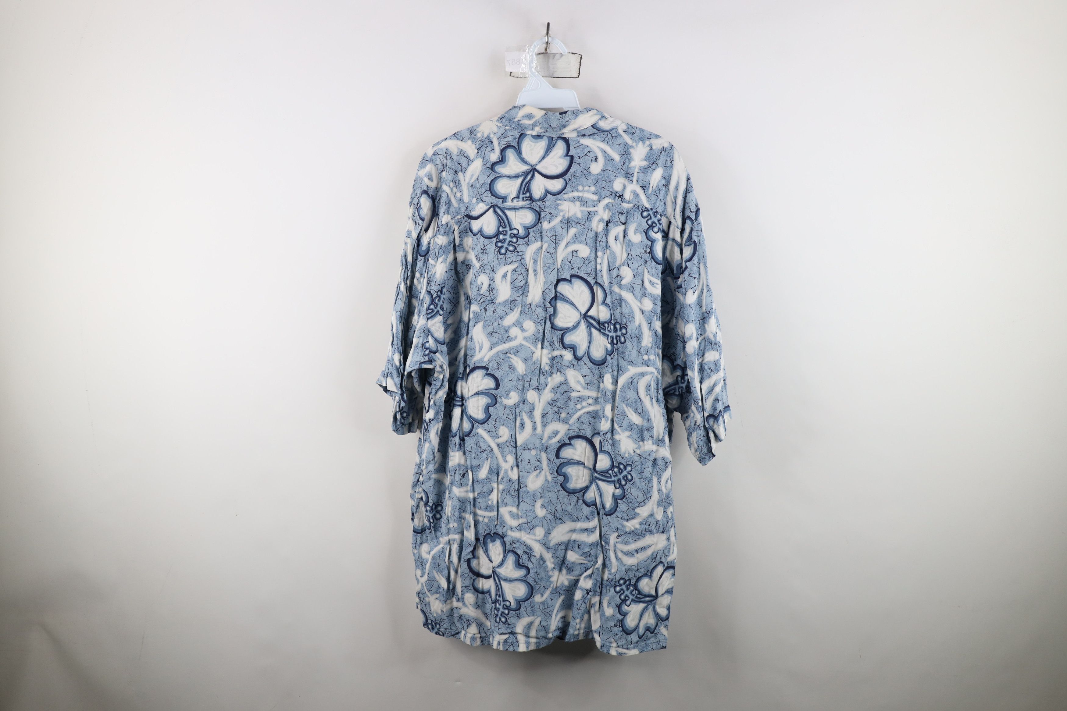Vintage Vintage 90s Streetwear Flower Luau Hawaiian Button Shirt Size US XL / EU 56 / 4 - 10 Thumbnail