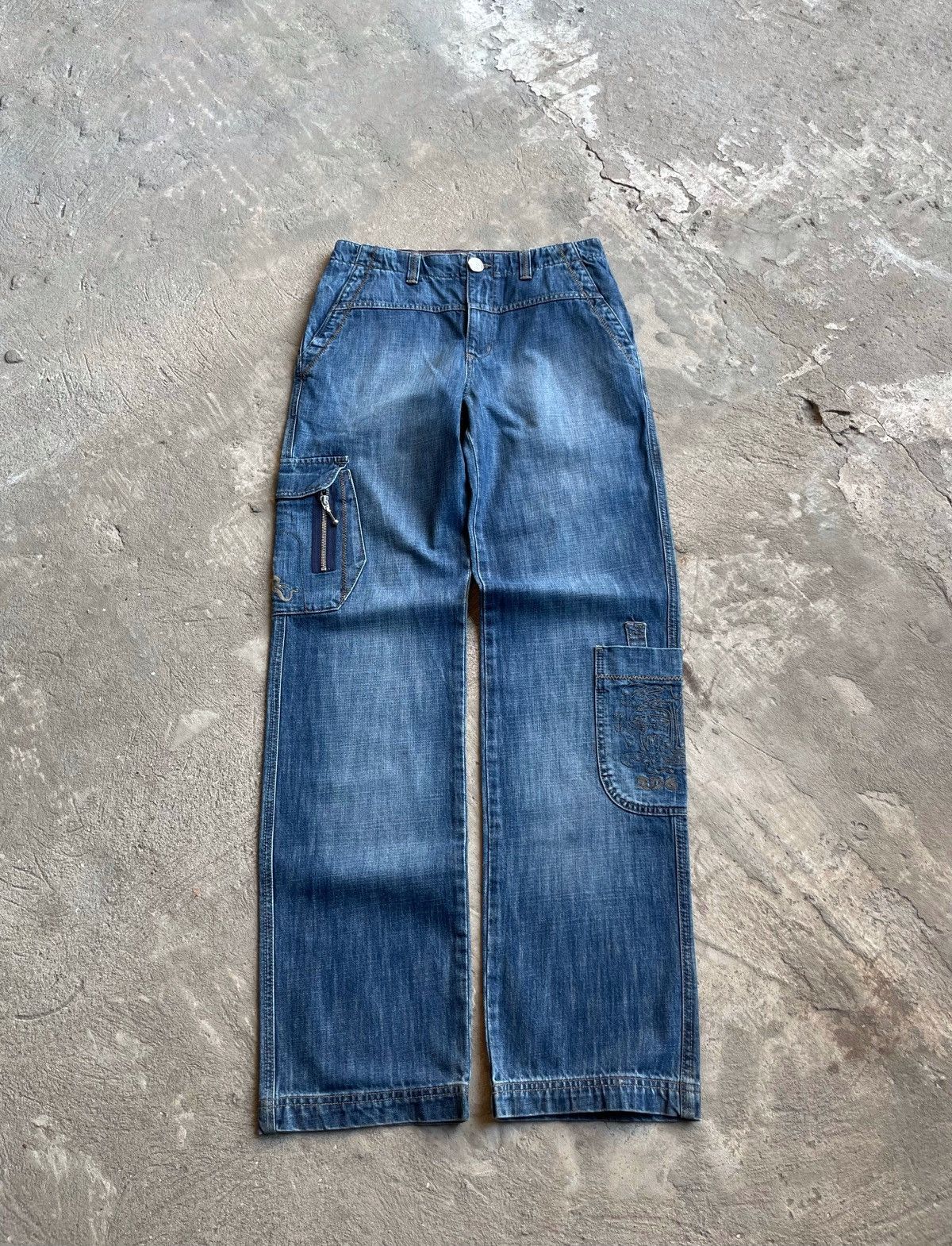 Japanese Brand Vintage Japanese Baggy Washed Carpenter Pants JNCO Style Size US 32 / EU 48 - 2 Thumbnail
