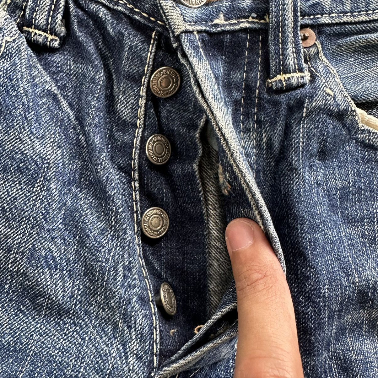 Japanese Brand Vintage Japanese Redline Distress Faded Denim Jean Pant W29 Size US 29 - 6 Thumbnail