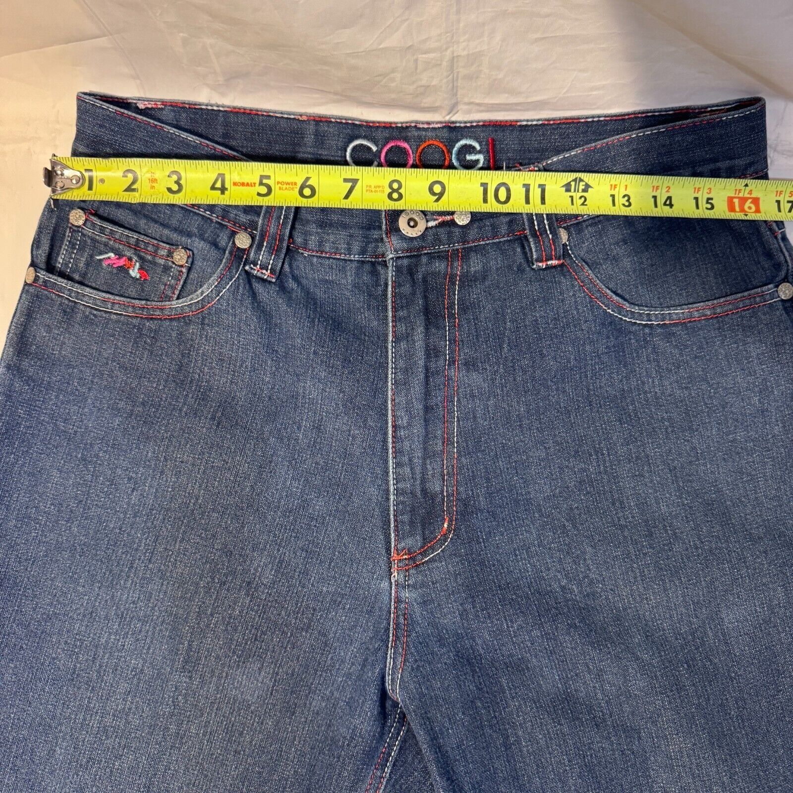Coogi COOGI Jeans 34x32 Red/Pink Y2K Embroidered Back Pocket Denim Size US 34 / EU 50 - 6 Thumbnail