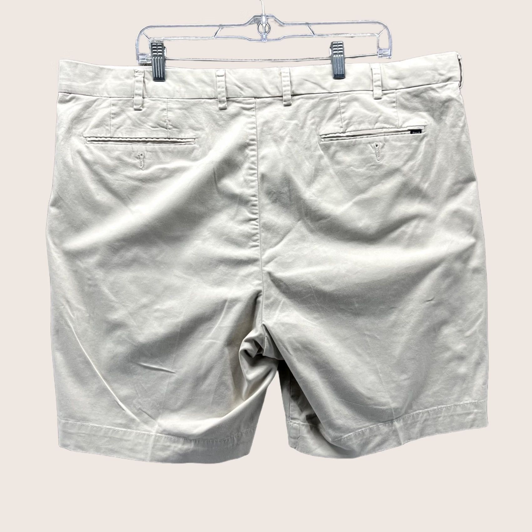 Polo Ralph Lauren Polo Ralph Lauren Shorts Mens 42 Beige Stretch Classic Fit Chino Casual 9 Inseam Size US XL / EU 56 / 4 - 1 Thumbnail