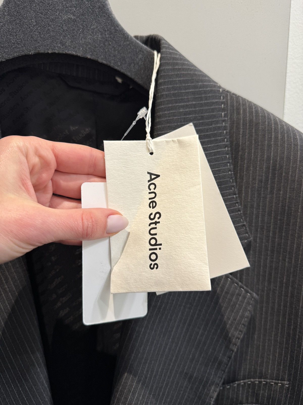 Acne Studios Last Acne Studios Pinstriped Oversized Monobreast Blazer Size US L / EU 52-54 / 3 - 10 Thumbnail