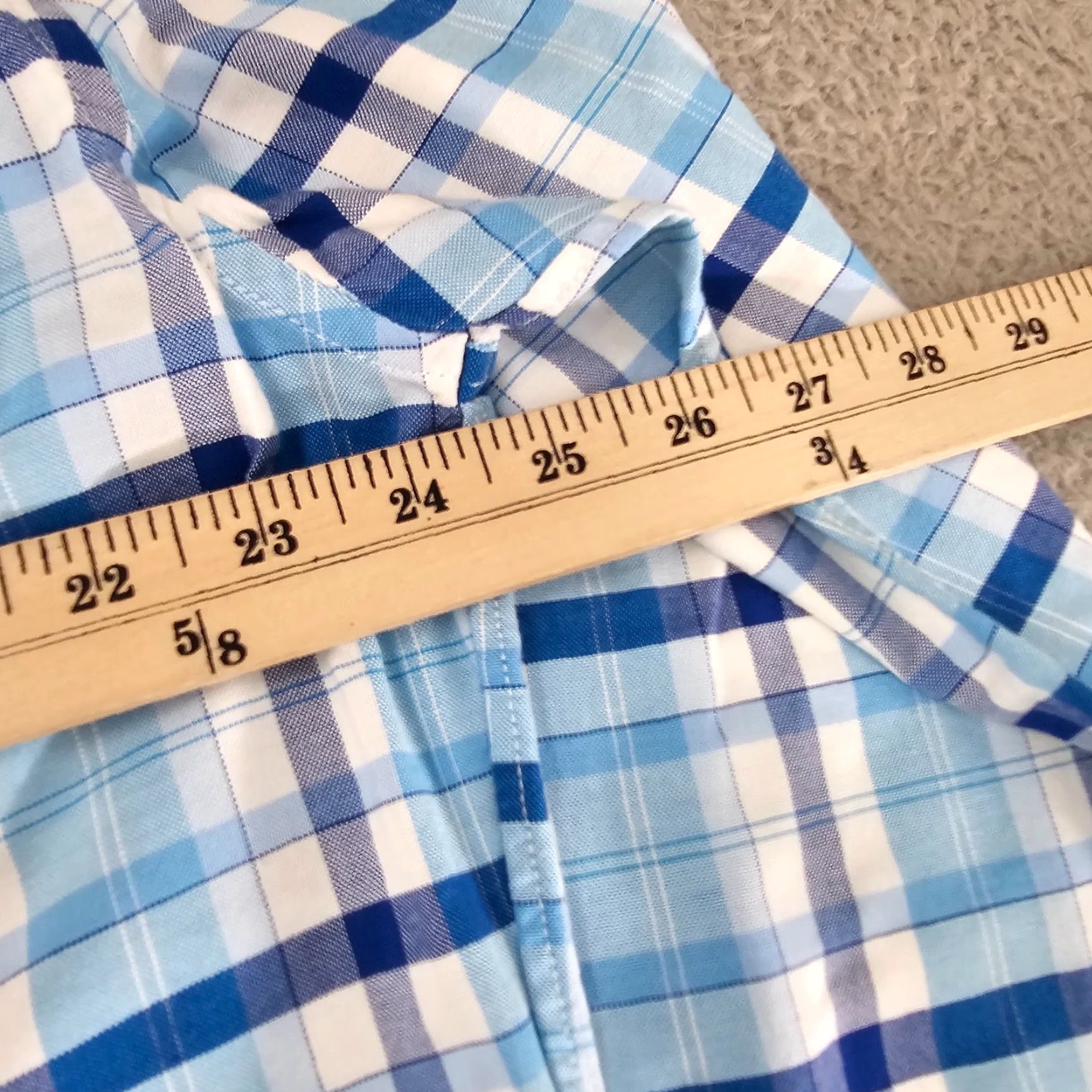 Gap GAP Shirt Mens XL Blue Check Knit Casual Button Up Long Sleeve Cotton Size US XL / EU 56 / 4 - 6 Thumbnail
